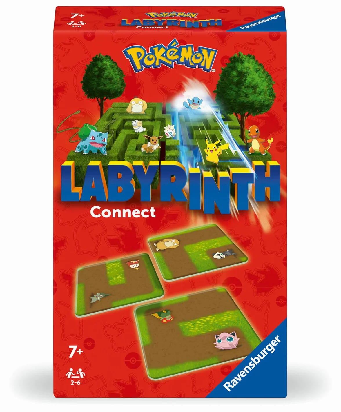 Ravensburger - Laberinto Pokemon Connect, Juegos de Mesa Niños 7 Años o más, 2-6 Jugadores, Juego de Viaje, Regalo Niño 7 años, Juegos de Mesa Familia, Versión en Español