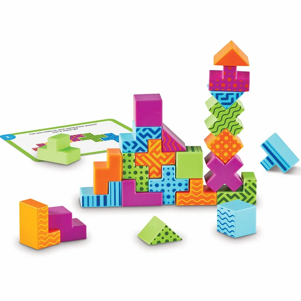 Learning Resources Brainometry – Juego Stem de Lógica y Construcción para Niños 5+ Años – 24 Piezas y 10 Tarjetas de Retos – Juguete Educativo para Pensamiento Crítico
