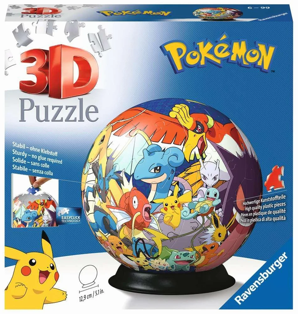 Ravensburger Puzzle 3D Pokemon Niños 73 Piezas Maquetas para Montar 6 Años+