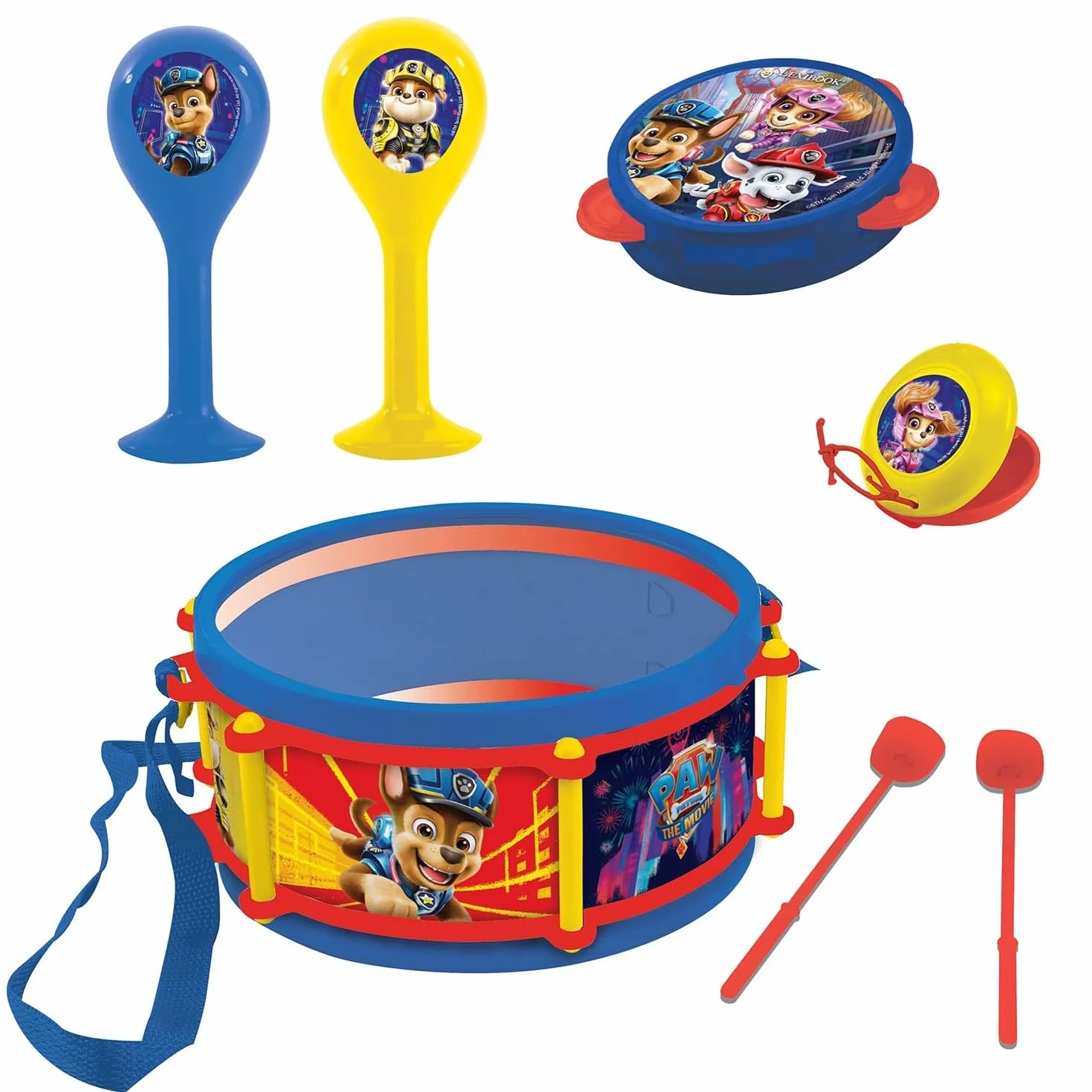 Lexibook Patrulla Canina Chase Marshall Juguete Musica, 7 Instrumentos Tambor, Maracas, Castañeta, Armónica, Grabadora, Trompeta, Pandereta, K360PALXB