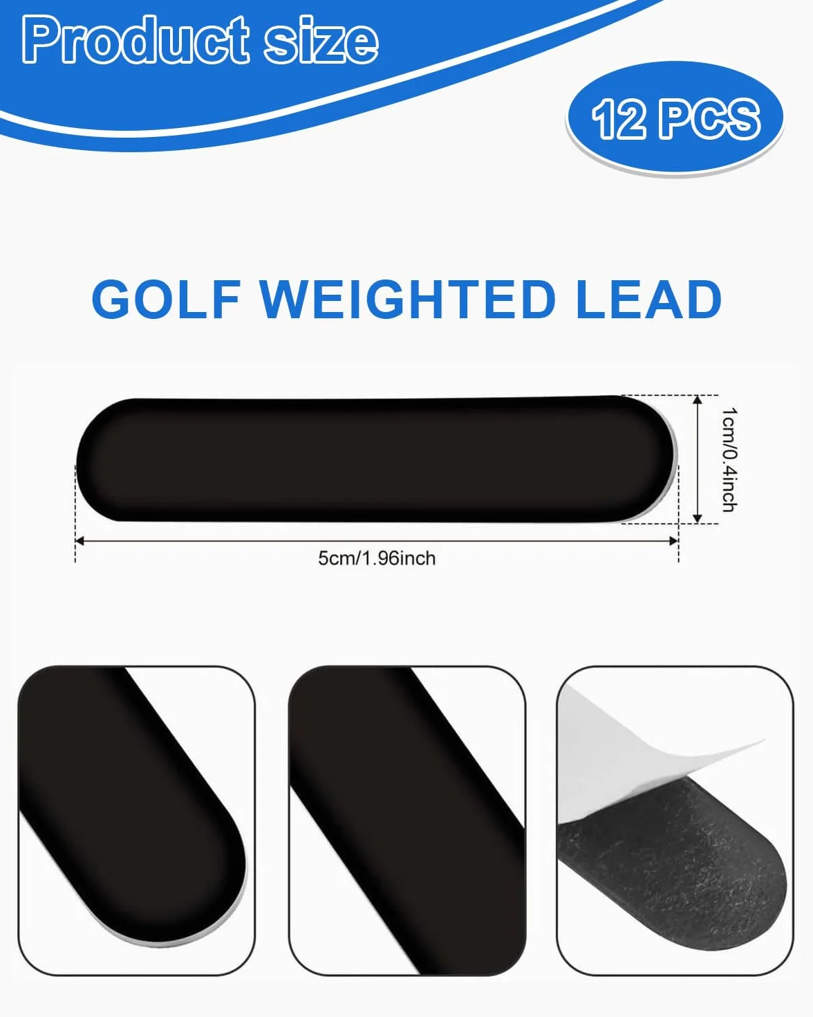 Cintas de Plomo Adhesivas Contrapeso Raqueta Tenis Golf Pickleball