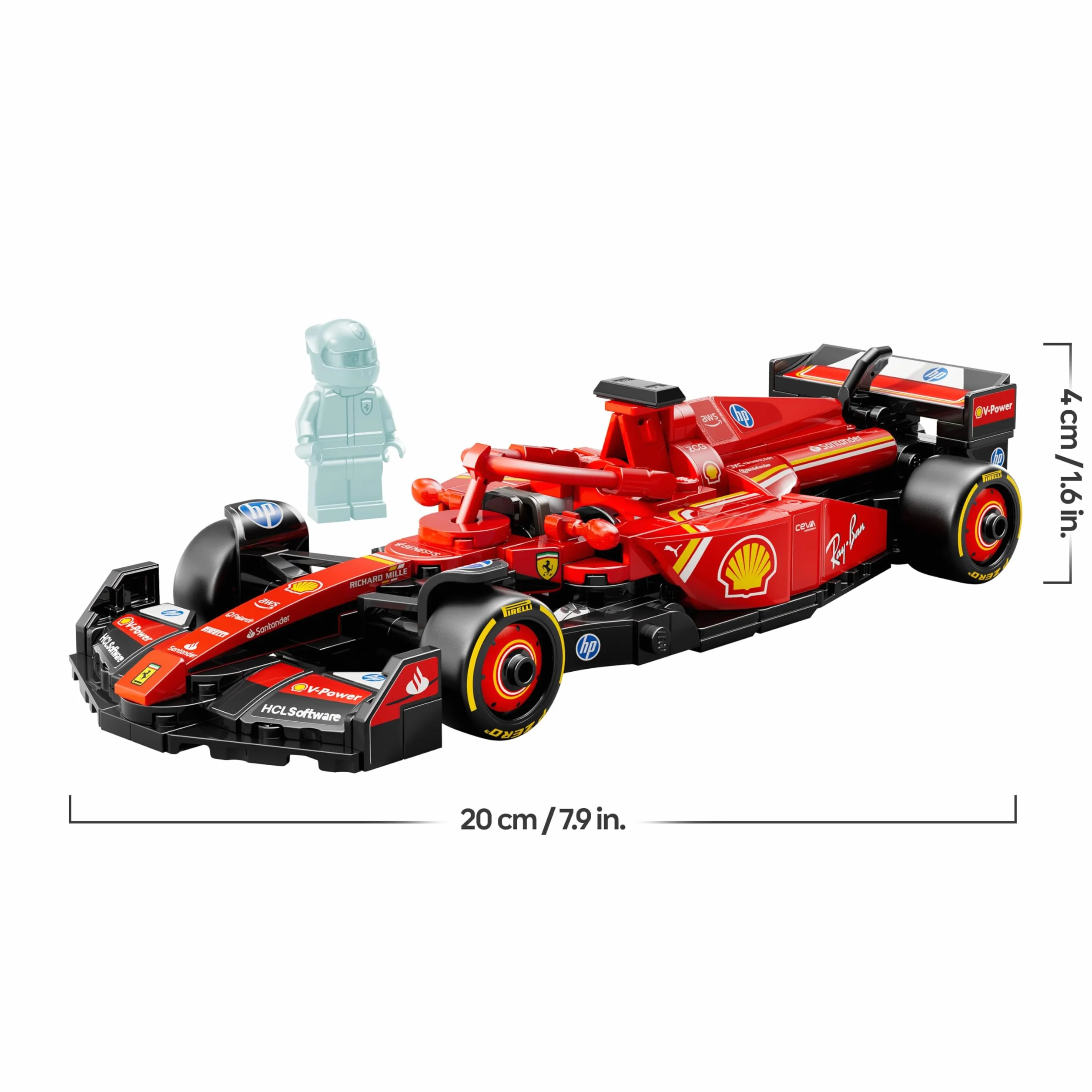 LEGO Speed Champions Coche de Carreras Ferrari SF-24 F1 de Juguete - Maqueta de Vehículo Rojo de Fórmula 1 y Minifigura de Piloto para Coleccionar - Regalo para Niños y Niñas de 10+ Años 77242