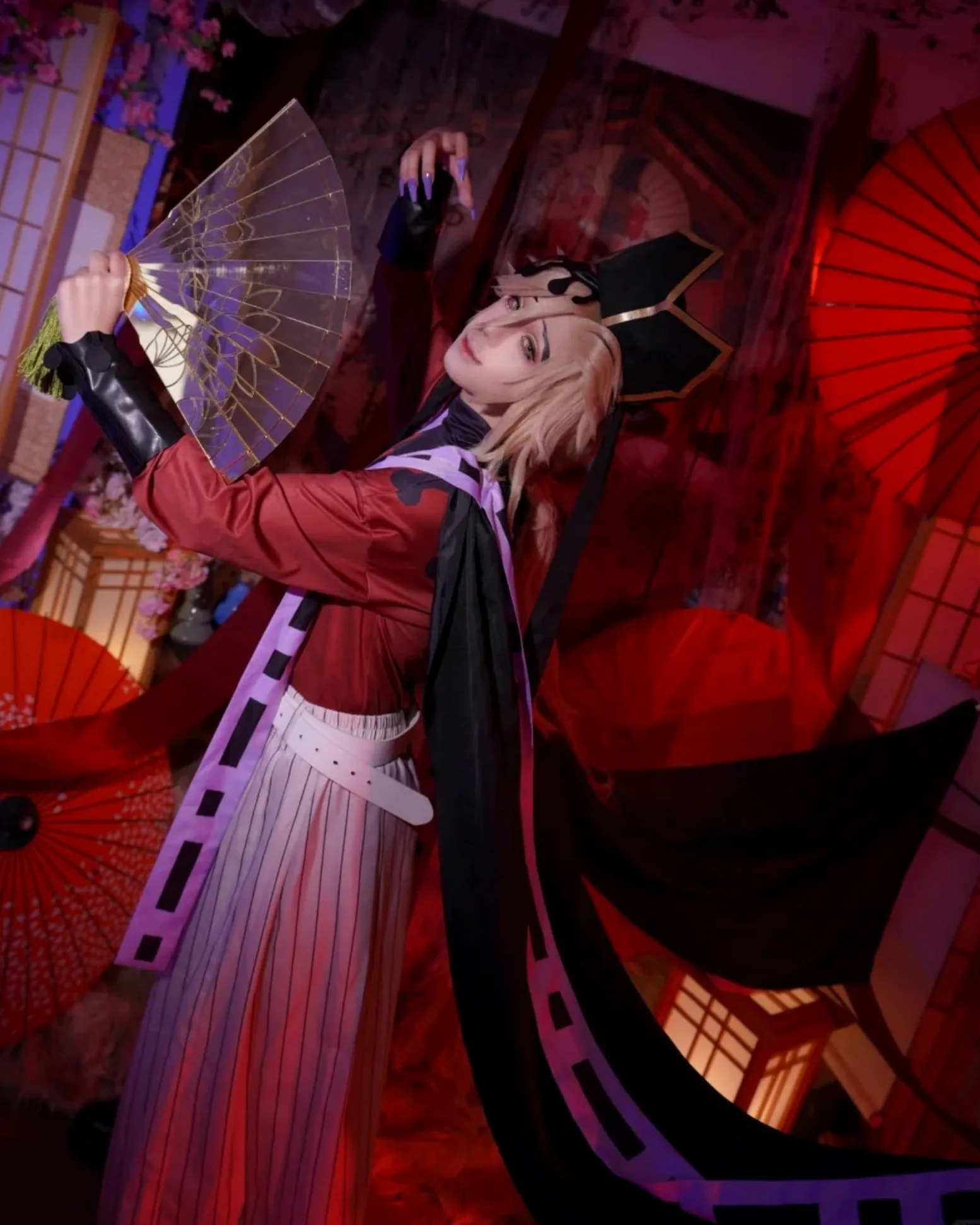 Disfraz de Demon Twelve Kizuki Cosplay Outfit Kokushibo Disfraz Akaza Cosplay Douma Halloween Disfraz adulto carnaval