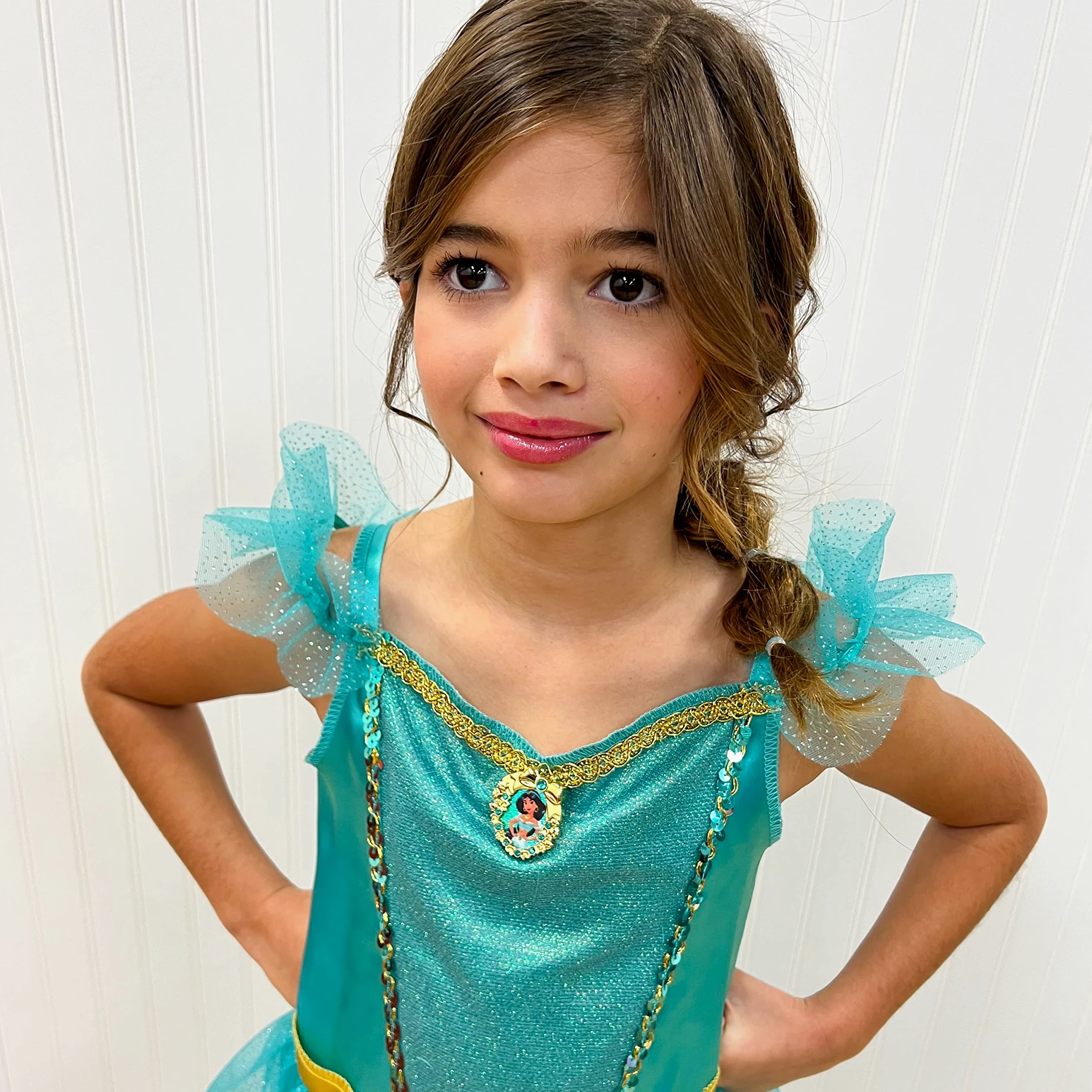 Disguise Disfraz oficial de princesa Jasmine para niñas, disfraz oficial de princesa Disney