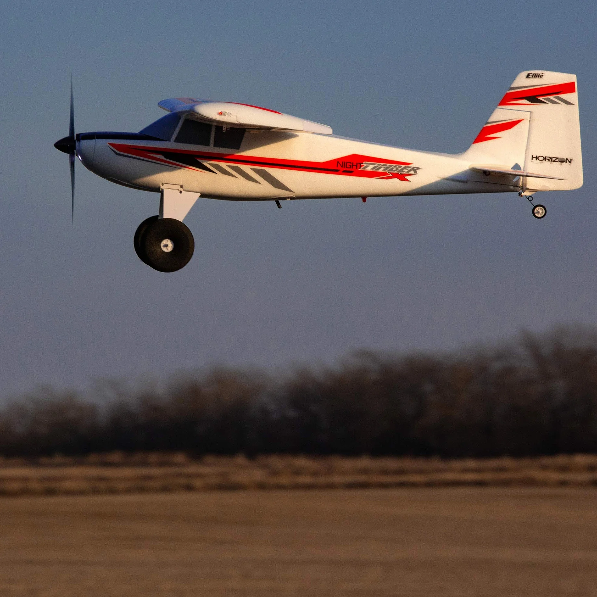E-Flite Avión RC Noche Madera X 1,2 m BNF Basic (transmisor, batería y Cargador no incluidos) con AS3X y Safe Select, EFL13850