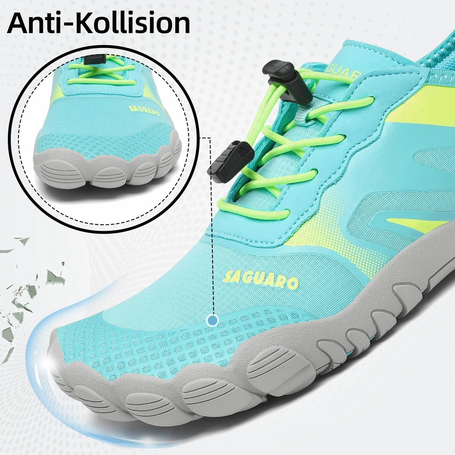 SAGUARO Zapatos de Agua para Hombre Surf Escarpines Playa Natación Respirable Antideslizante 35-46