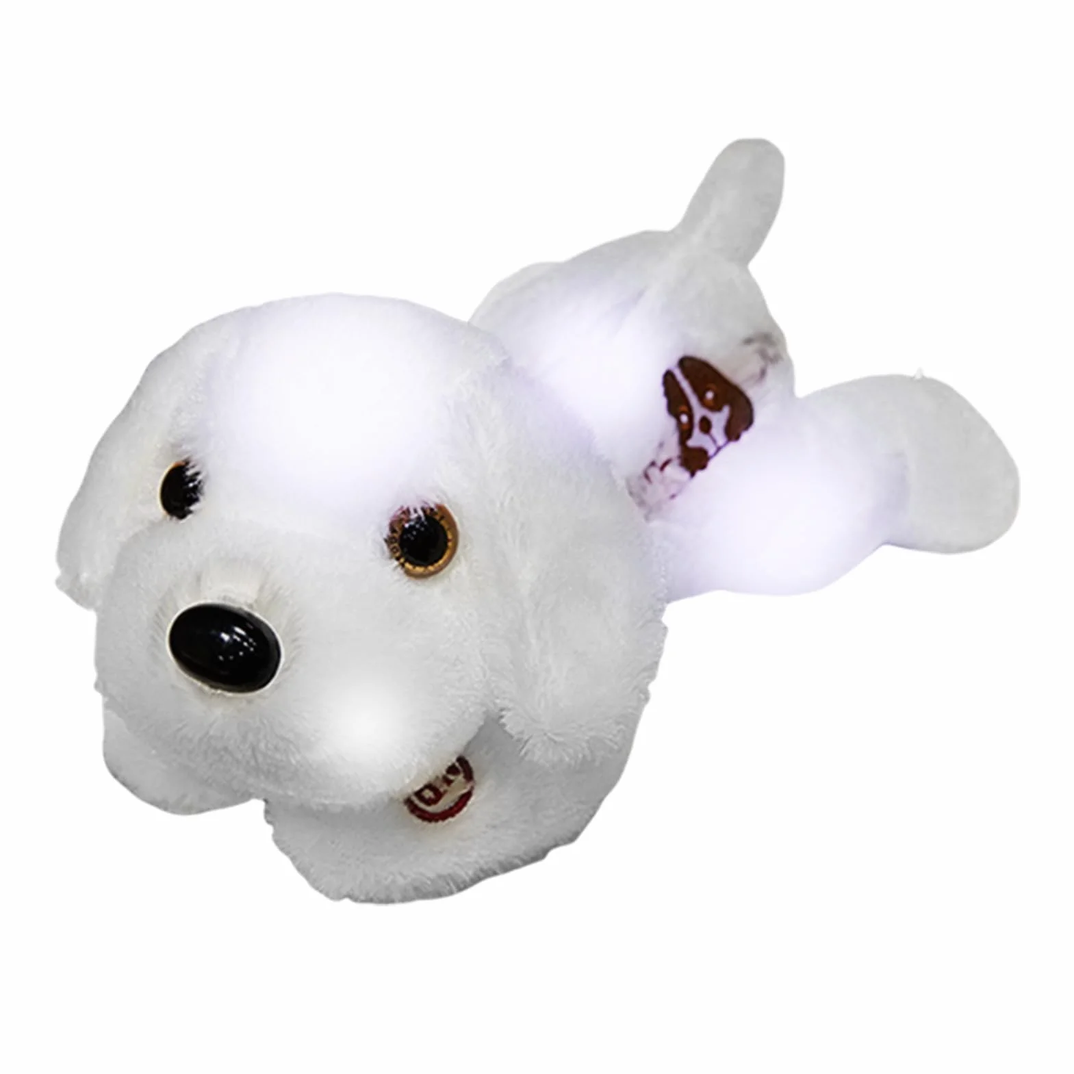 Generico Perro de peluche iluminado, perro de peluche LED - nocturnas en forma de cachorro de | 14 pulgadas iluminan el cachorro de para perros de luz nocturna suave para el compañero de