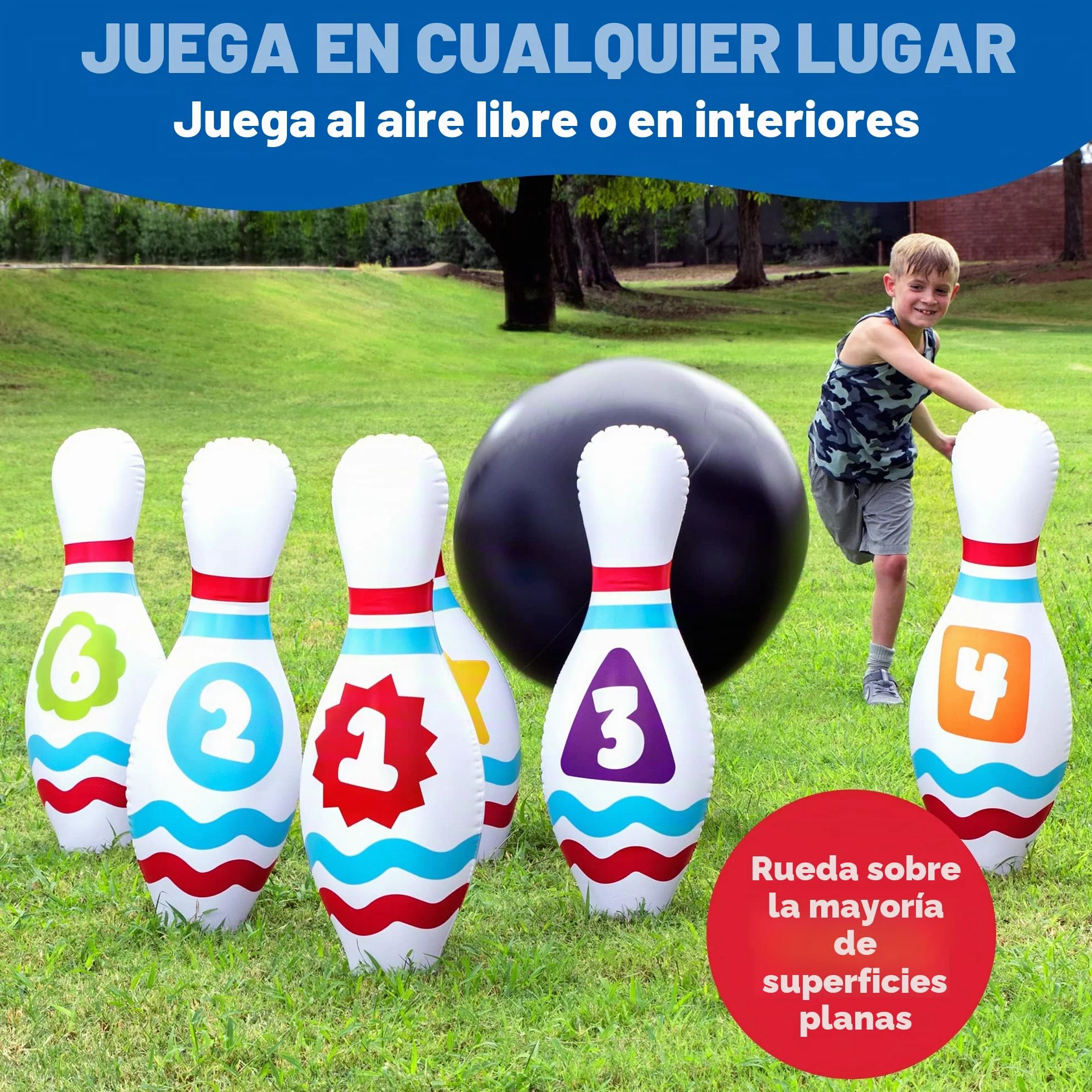 JOYIN Giant Inflatable Bowling Set for Kids and Adults, Christmas Birthday Party Games, Kids Education Motor Skills Toys