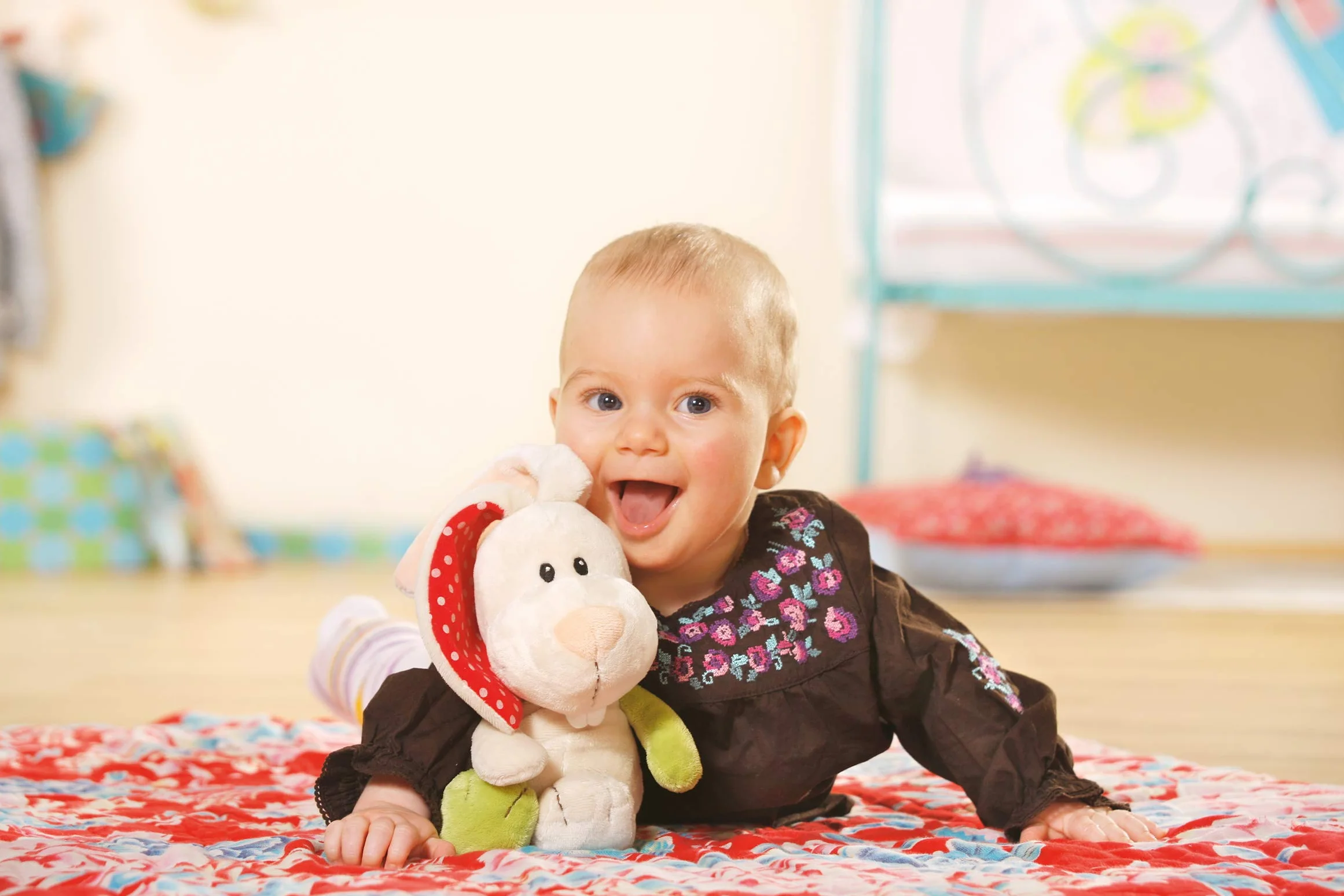My First NICI 39685 - Tilli, conejo de peluche con headercard, 25 cm