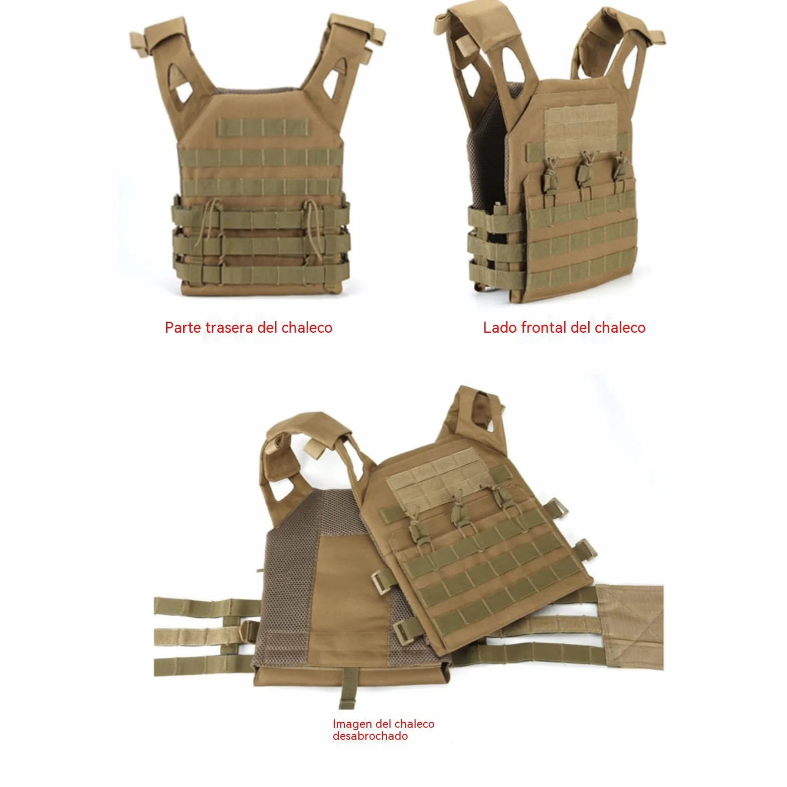 Chaleco táctico portador de pecho ligero airsoft caza paintball al aire libre