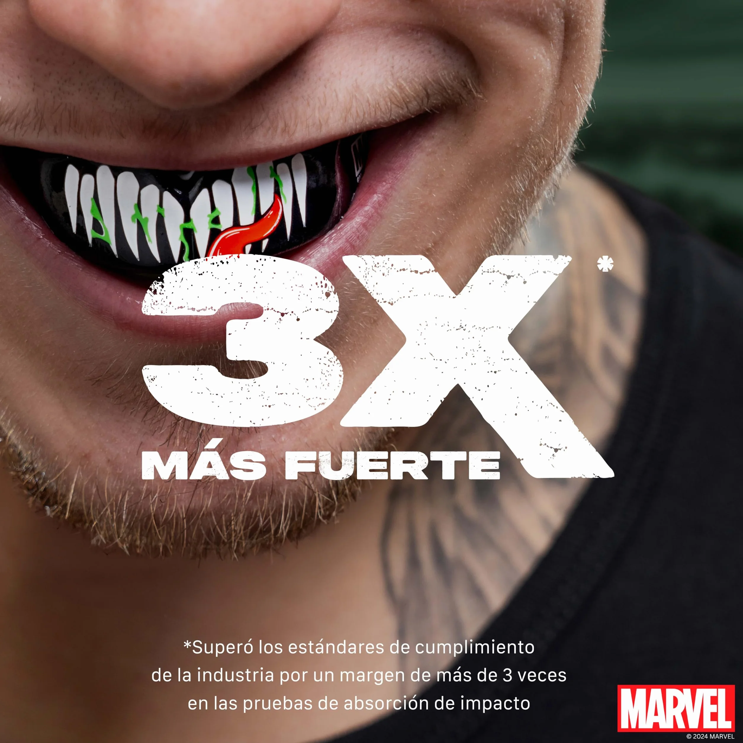 Marvel Venom Protector Bucal Adultos Niños Deportes Contacto Rugby MMA Kickboxing Boxeo
