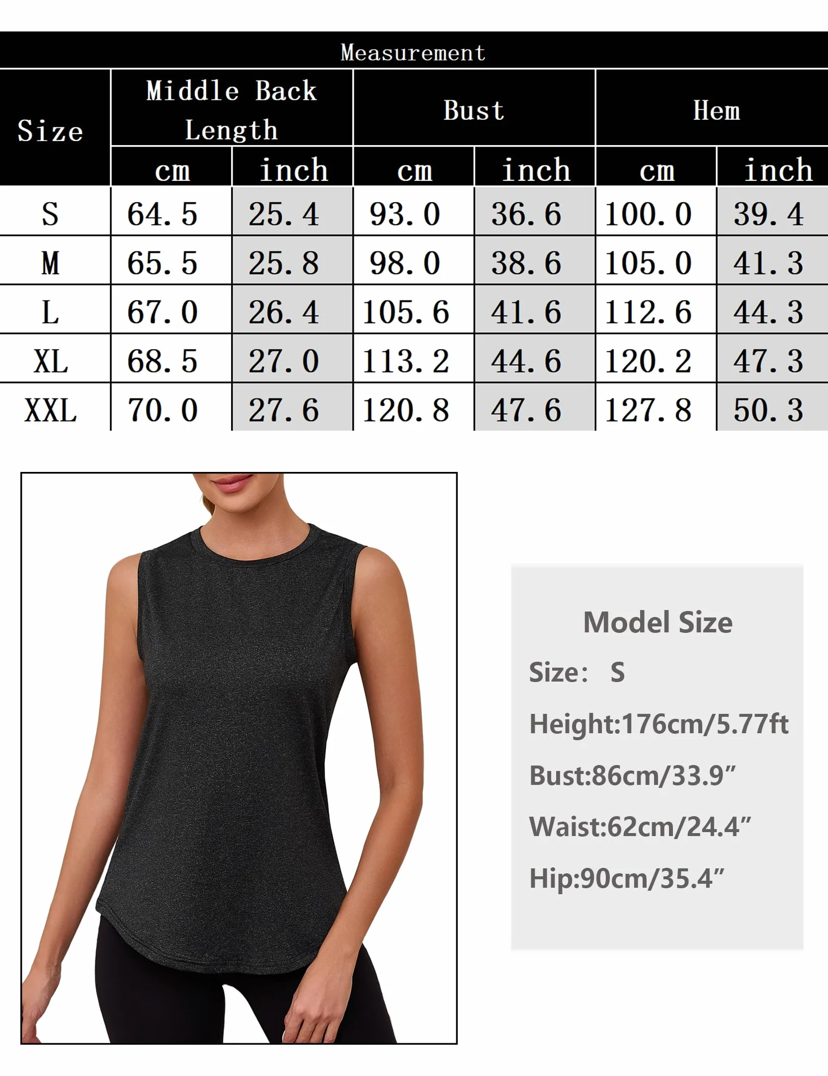 Camiseta de Tirantes Deporte Mujer Sin Mangas Cuello Redondo Racerback Top Ligera