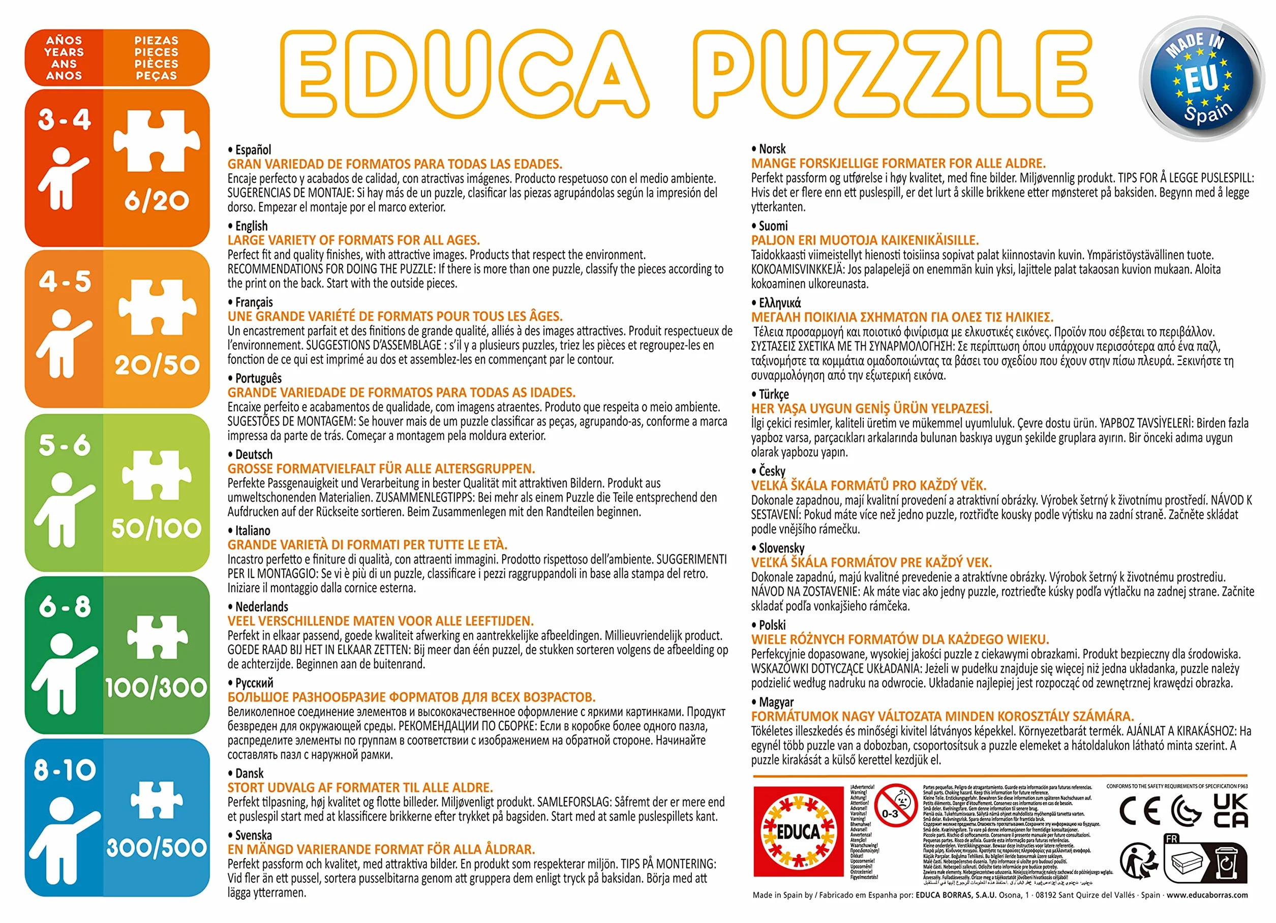 Educa Puzzle Disney Progresivo 50 80 100 150 Piezas Juego Educativo Infantil 5 años 15615