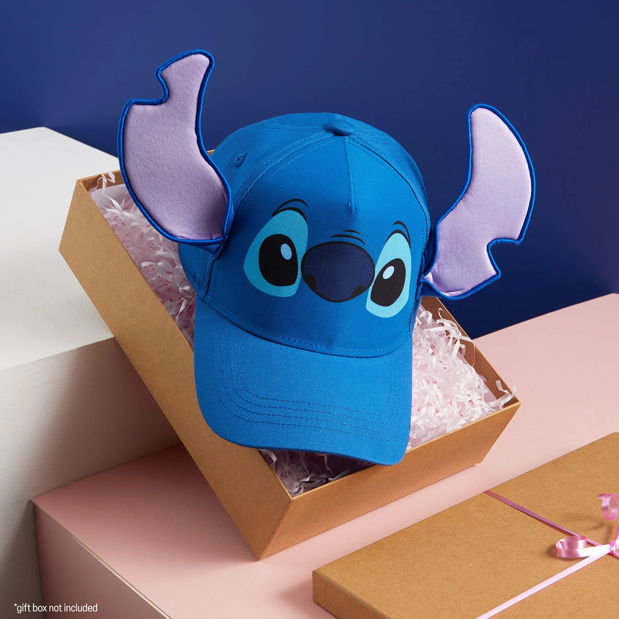 Disney Gorra Stitch con Orejas 3D Oficial Azul Talla Unica