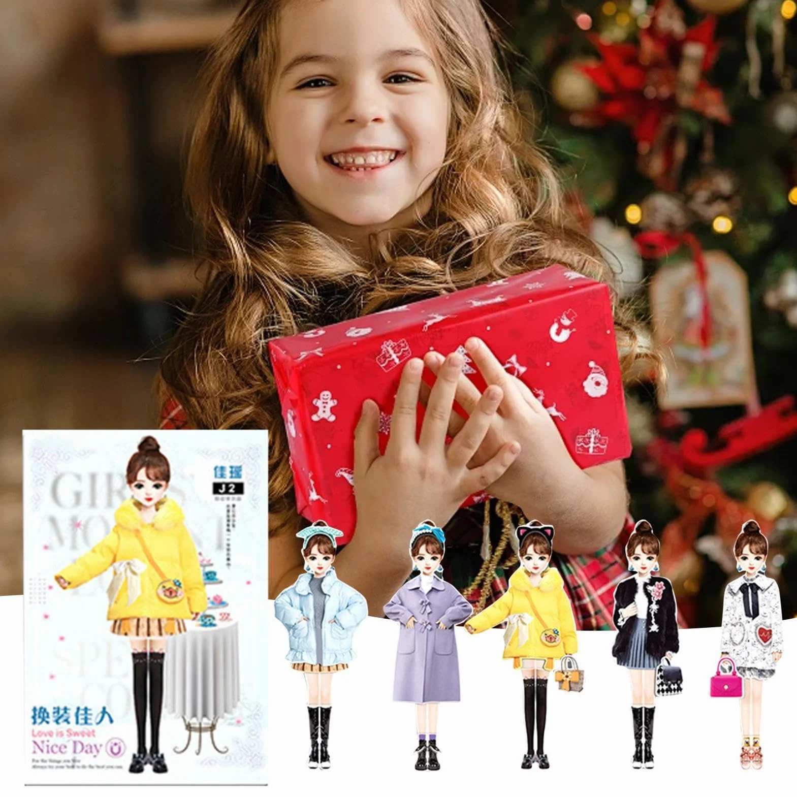 Libro de Actividades con Pegatinas Princesa, Libro de Pegatinas para Vestir a la Princesa - Libro de Actividades magnético para Vestir a la muñeca de la Princesa - Juego de Pegatinas para Vestir a la