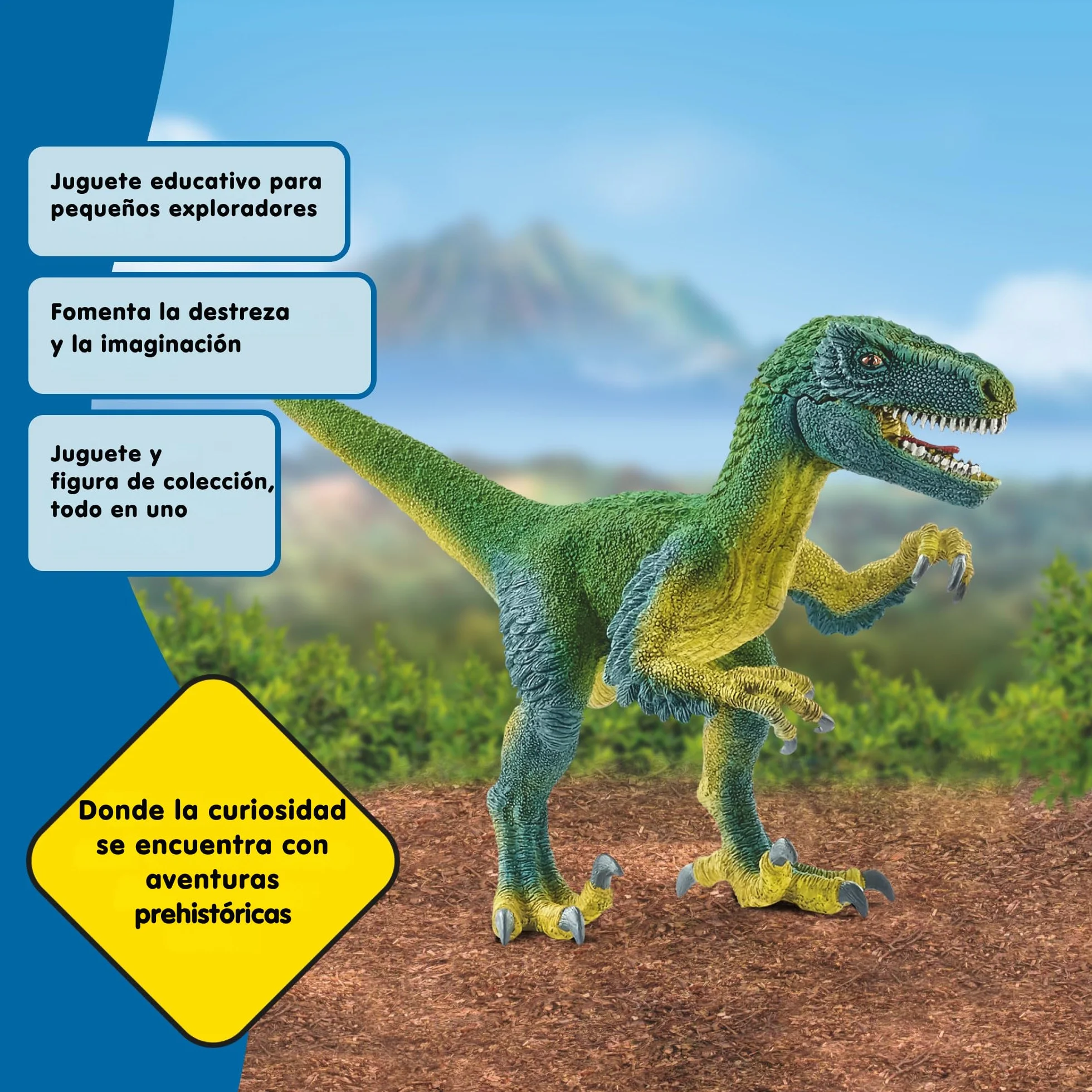 Schleich Dinozaur Velociraptor 14585, 18x6x10 cm, zabawka dla dzieci od 3 lat