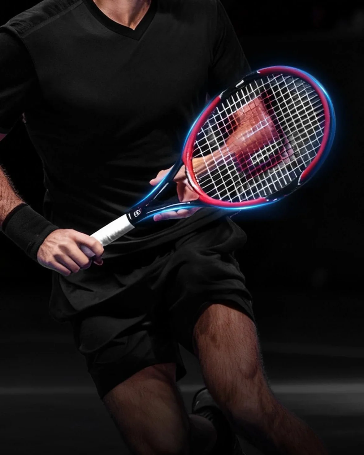 Wilson Lápiz de retoque negro para raquetas de tenis Reparación arañazos renovación color