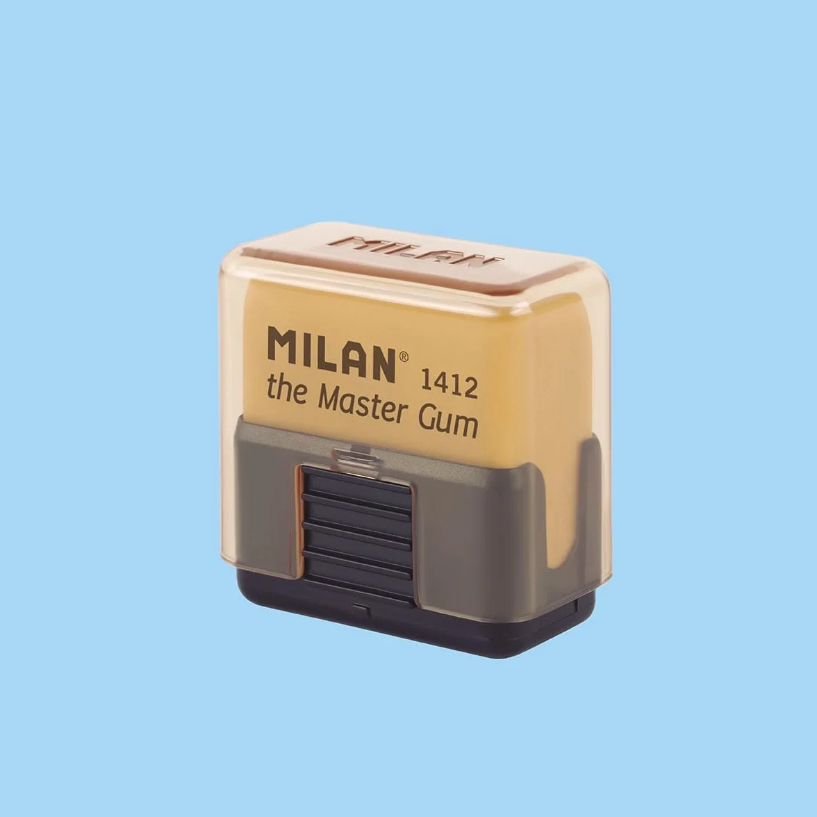 MILAN® Blíster goma MASTER GUM (especial para bellas artes) con funda rígida +2 gomas de recambio