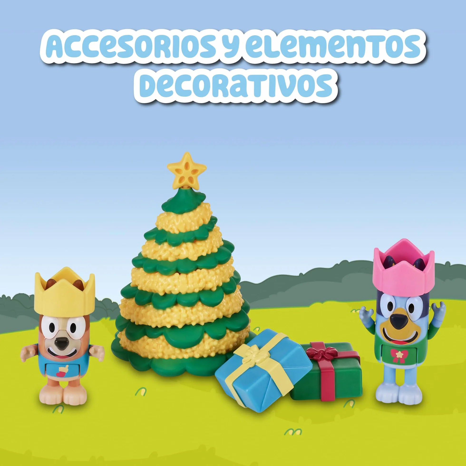 Bluey - Calendario de Adviento, calendario con 24 piezas, incluye figuras de la serie y accesorios, para niños y niñas +3 años de edad, Famosa (BLY54000)