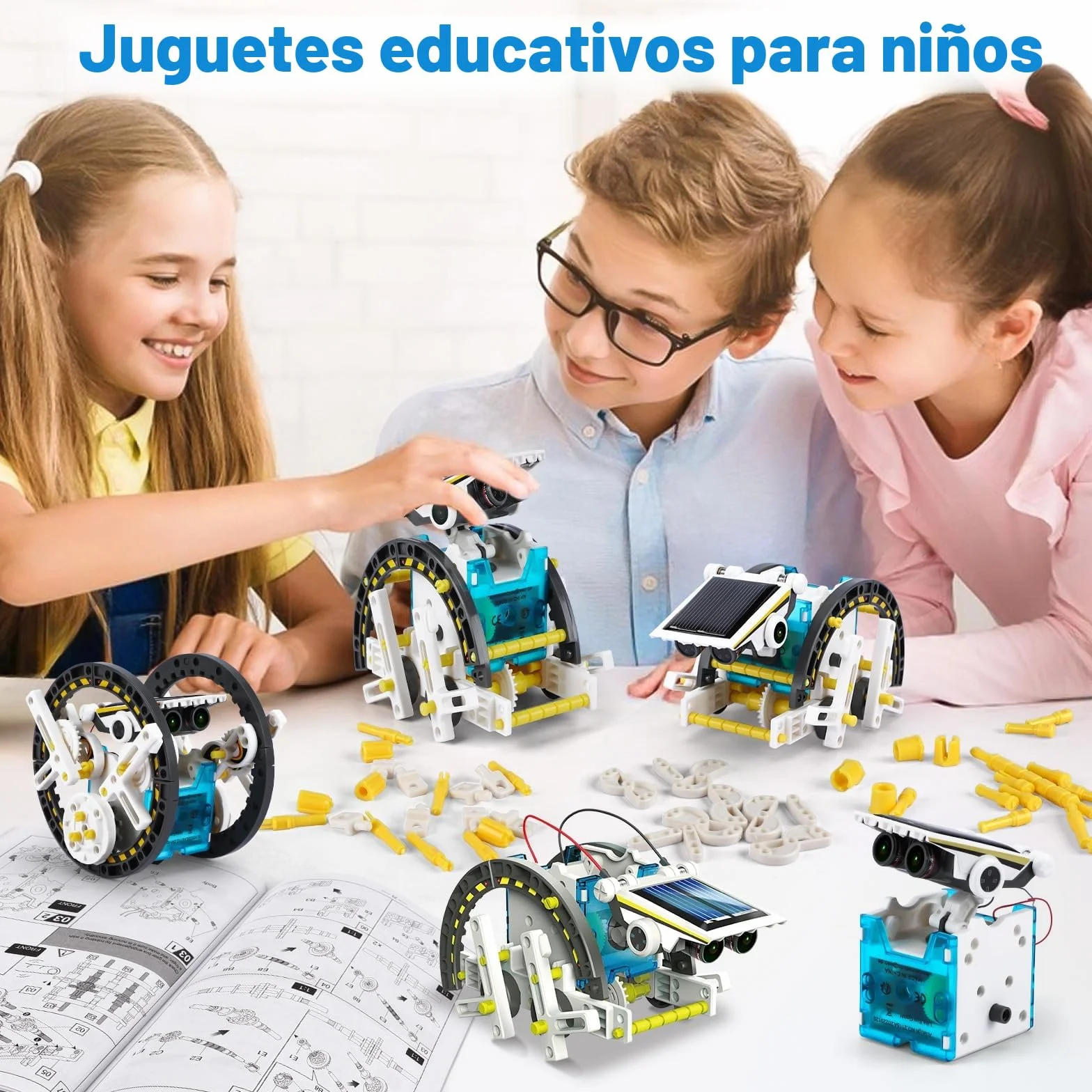 Buoeuik Robot Solar, Stem 13 en 1 Kit Robotica Manualidades Robot Juguetes Niños 6 7 8 9 10 11 12+ Años Ciencia Experimento Construcciones Juegos Educativos Regalo Cumpleaños Navidad para Niño Niña