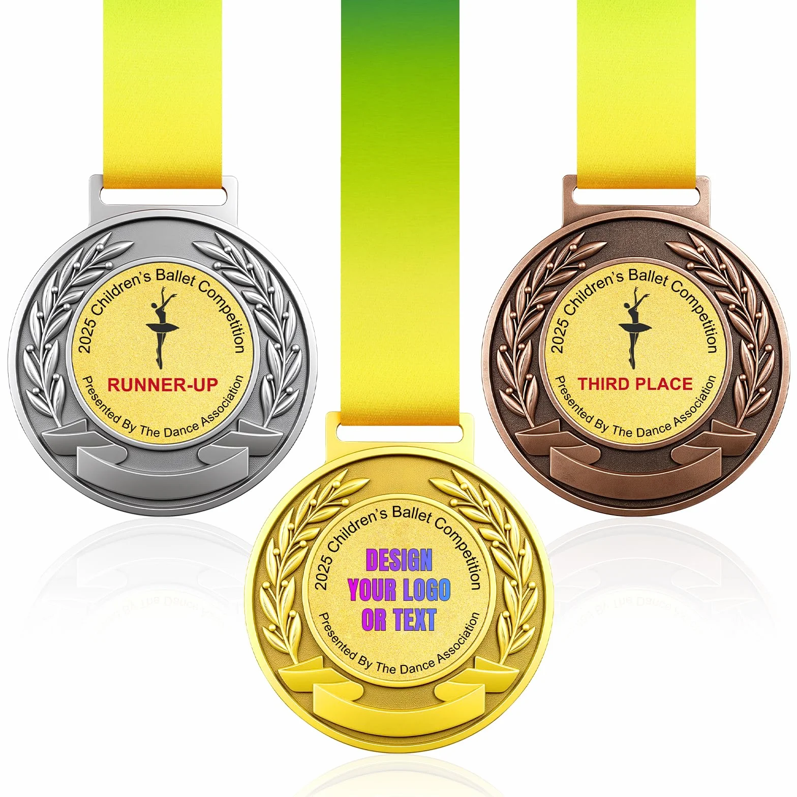 Medallas Personalizadas con Logo o Texto, Ideal para Ceremonias de Premiación