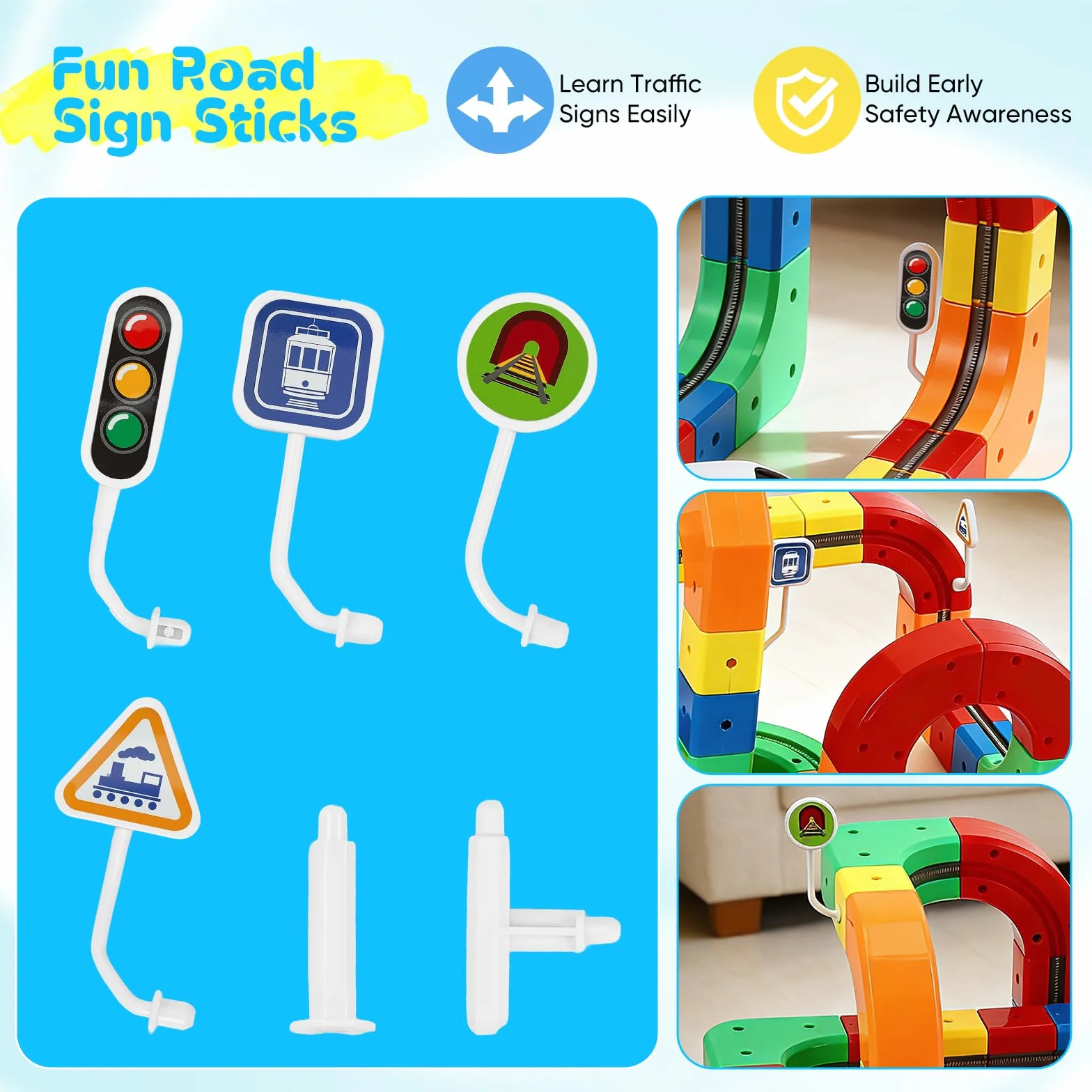 51 Piezas Juego de Trenes de Cubos mágicos, Juego de Trenes eléctricos, diseños 3D Integrados, Pista de Carreras Flexible, Juguete de construcción de automóviles motorizados