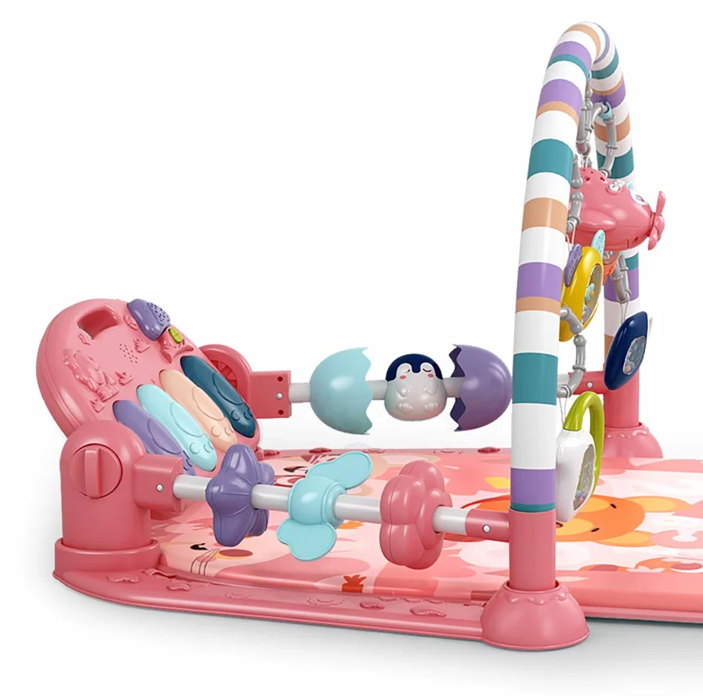 caterbee Alfombra de Juego de Piano para bebé, Juguete de Actividades para recién Nacidos con Piano, tapete de Juego para Gimnasio de Actividades para niños pequeños (Rosa)