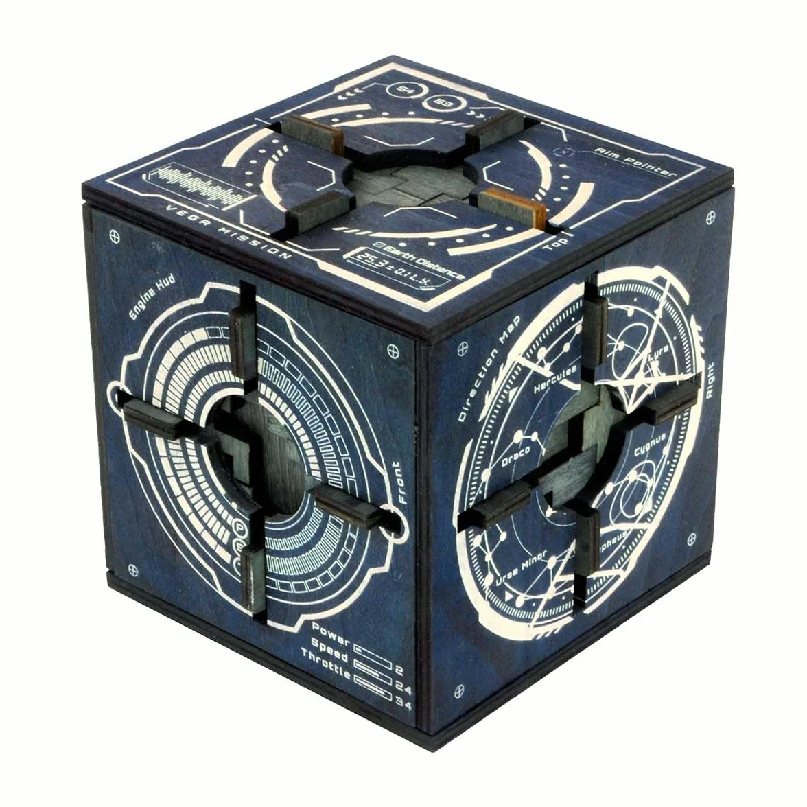Logica Juegos Art. Vega - Cofre Secreto - Rompecabezas de Madera - Dificultad 6/6 Experto - Serie Star Adventures