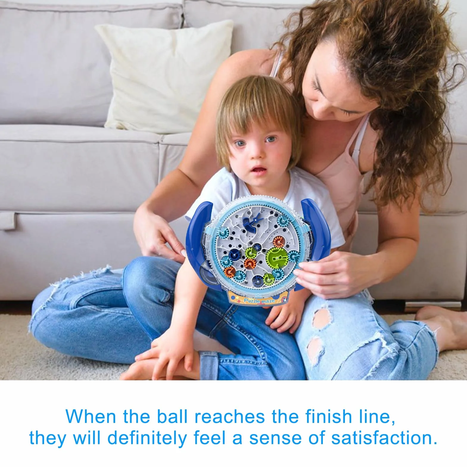 Chiluxendo Bola Laberinto(Azul), Games Maze Puzzles Juego de Rompecabezas 3D con Bolas, Ball Juguetes Educativos Control de Engranajes, Laberintos para Niños de Paciencia Regalos Mayores de 4 Años