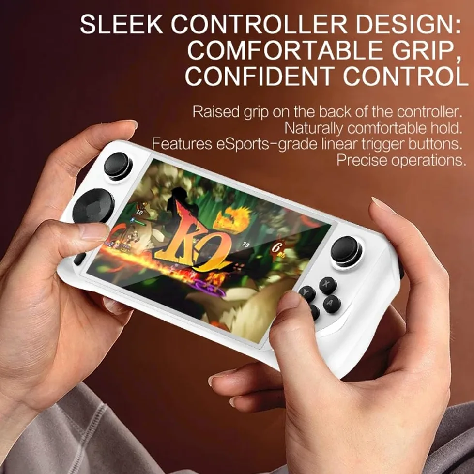 Malloy Consola de Juegos PortáTil E6 Compatible con Videojuegos Retro Gamebox IPS de 5 Pulgadas PS1 N64 Connect TV (64 GB)