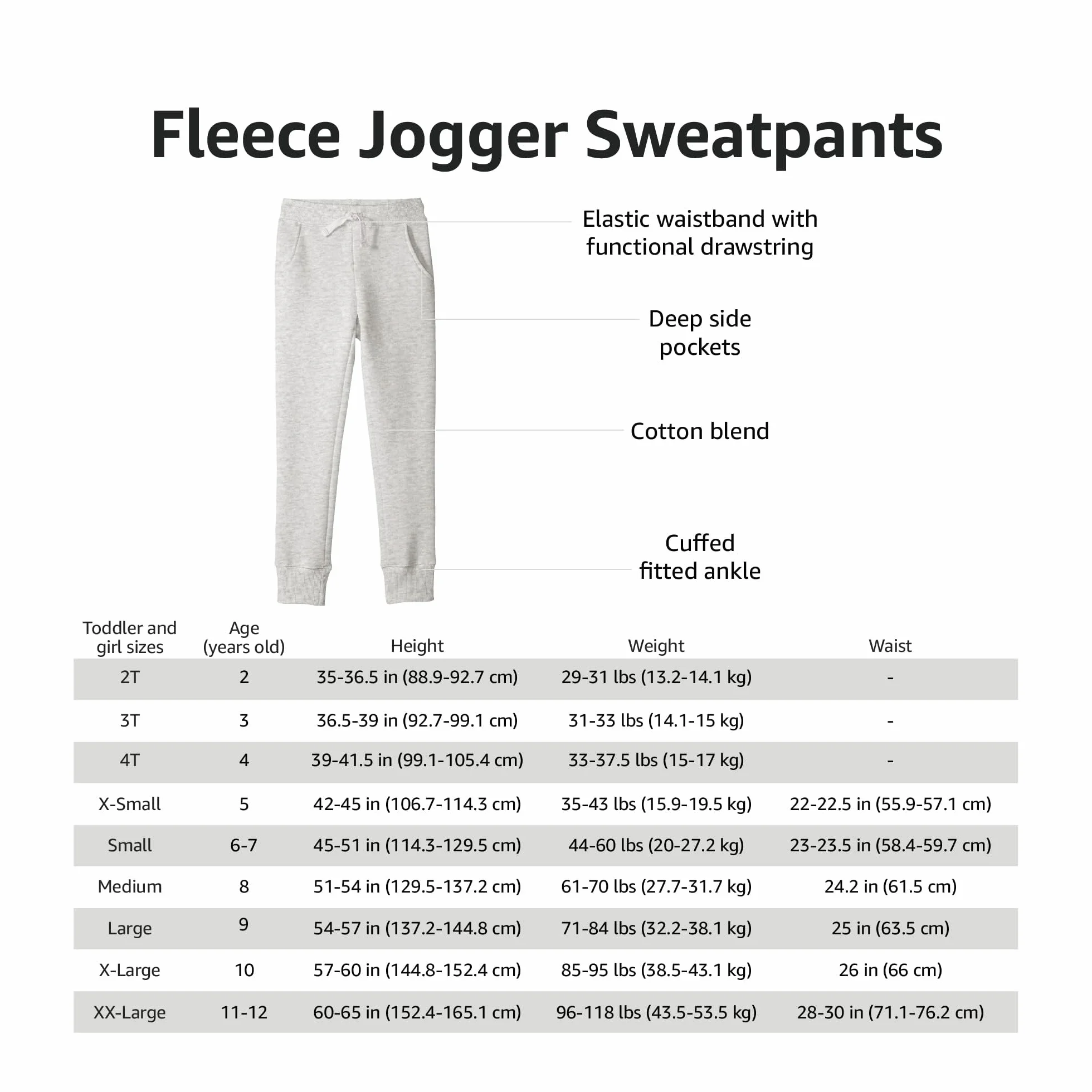 Amazon Essentials Joggers Niña Paquetes Múltiples