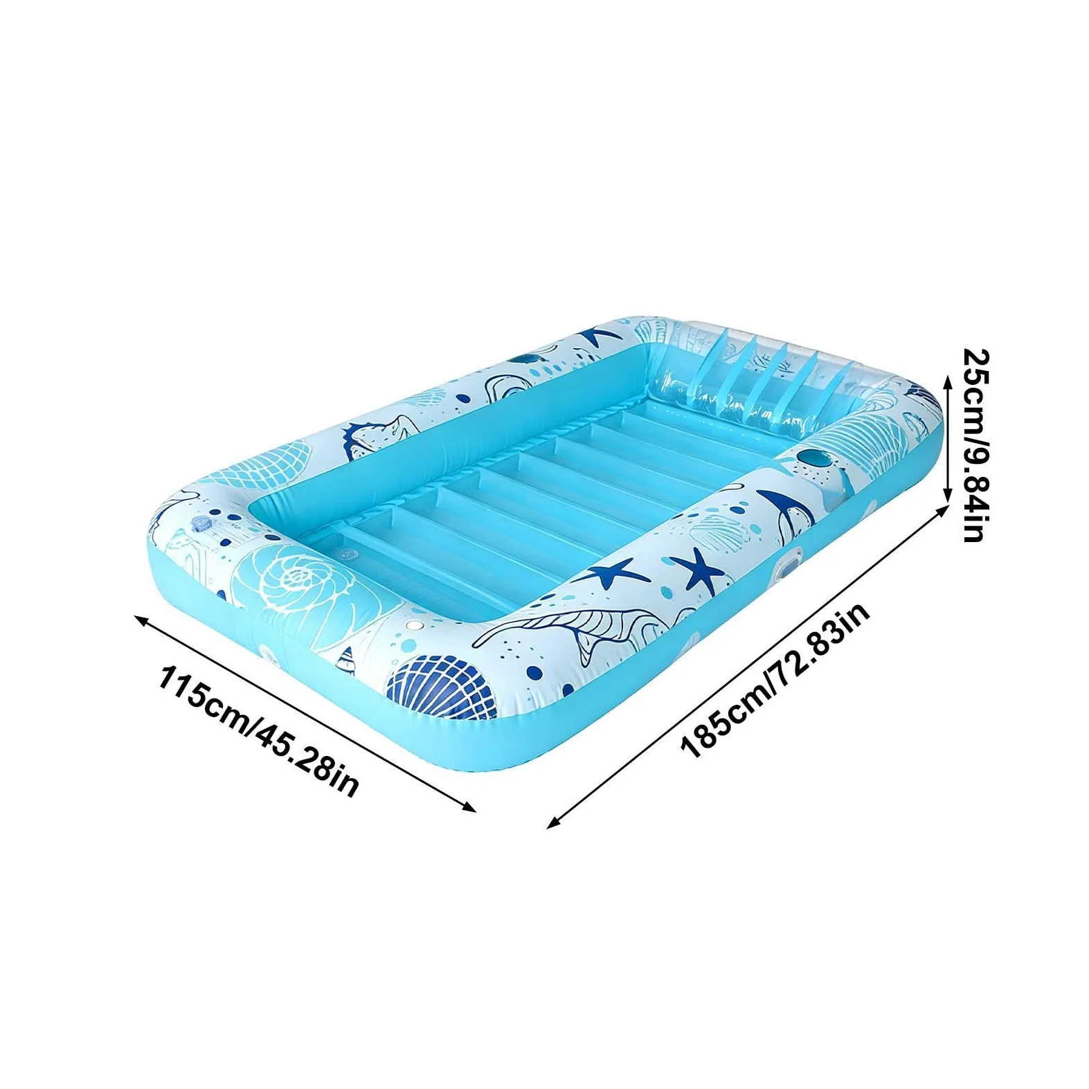 Flotador para piscina, tumbona de ocio con soporte para bebidas, balsa para tumbonas para vacaciones, lago, verano, adultos, familias