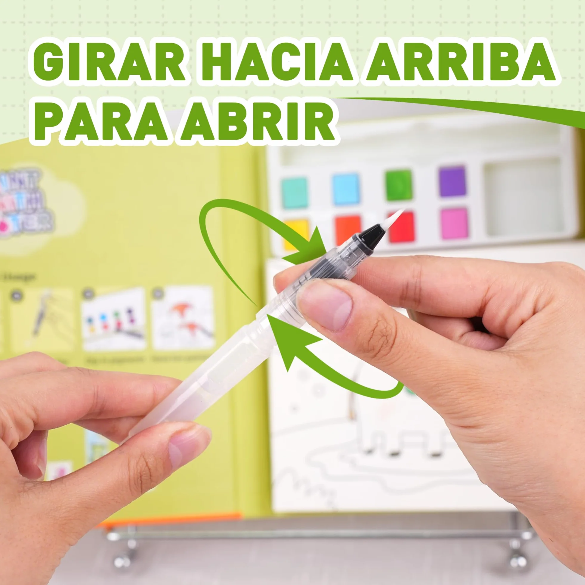 YPLUS Libro de Pintura con Agua para Niños 3-6 Años, Libro para Colorear Reutilizable con 8 Colores y Pincel de Agua, Juguete Creativo y Educativo, Regalo Infantil, Tema Animales