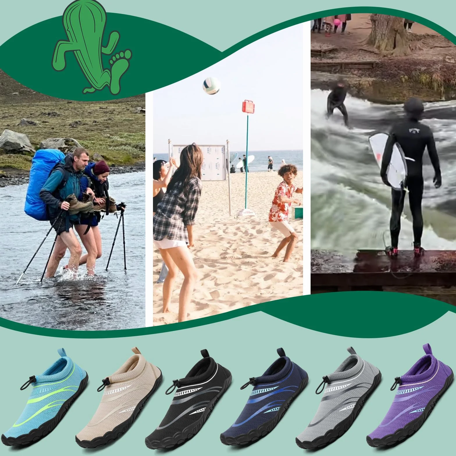 Mishansha Zapatos de Agua Hombre Mujer Secado Rápido Calzado Surf Acuáticos Deporte 36-46 EU