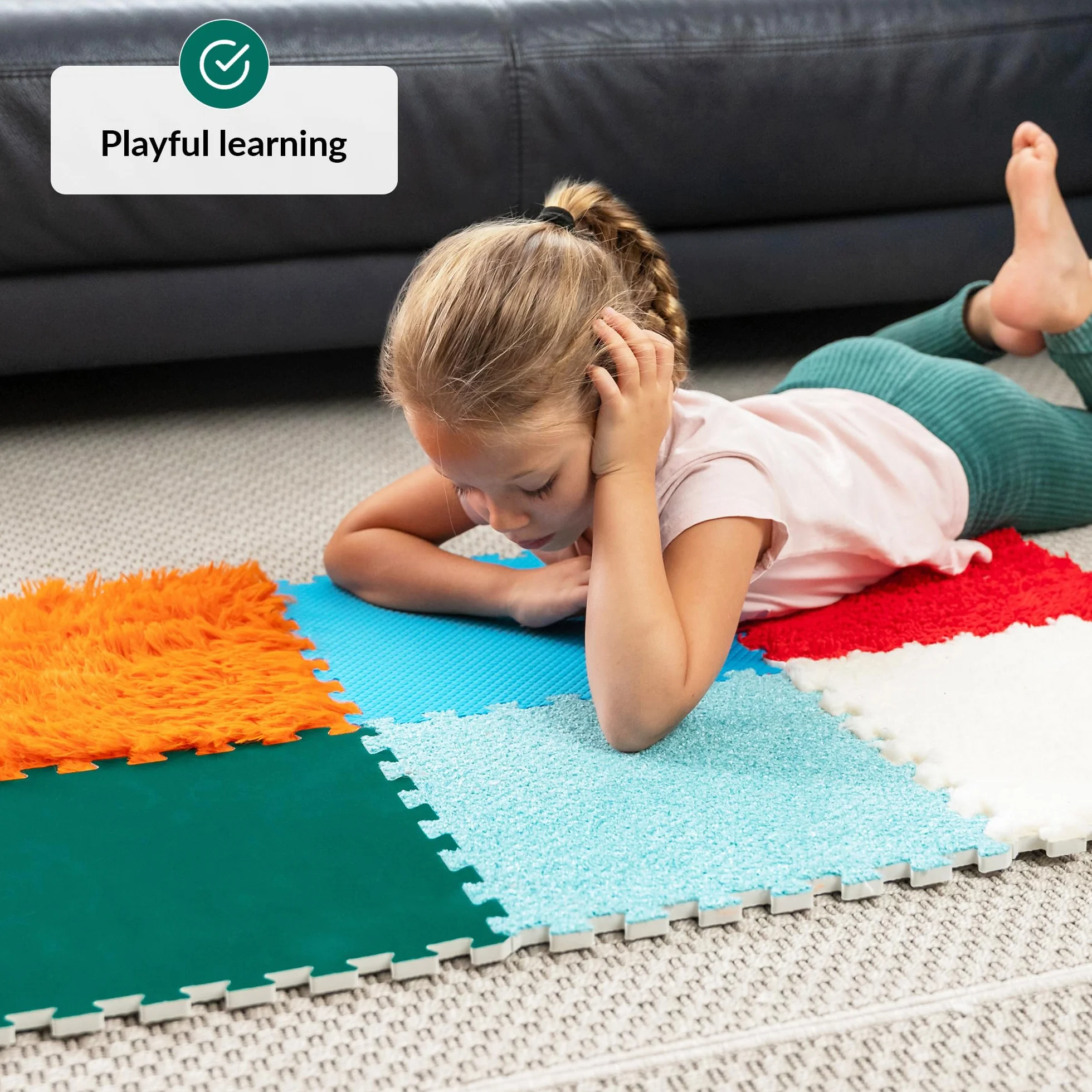 Baldosas Sensoriales Para Niños | Alfombrillas Sensoriales Encajables Para Autistas | Exploración Multisensorial | Puzle Sensorial | Juguete Sensorial Para Juego Táctil | Alfombrilla Ortopédica