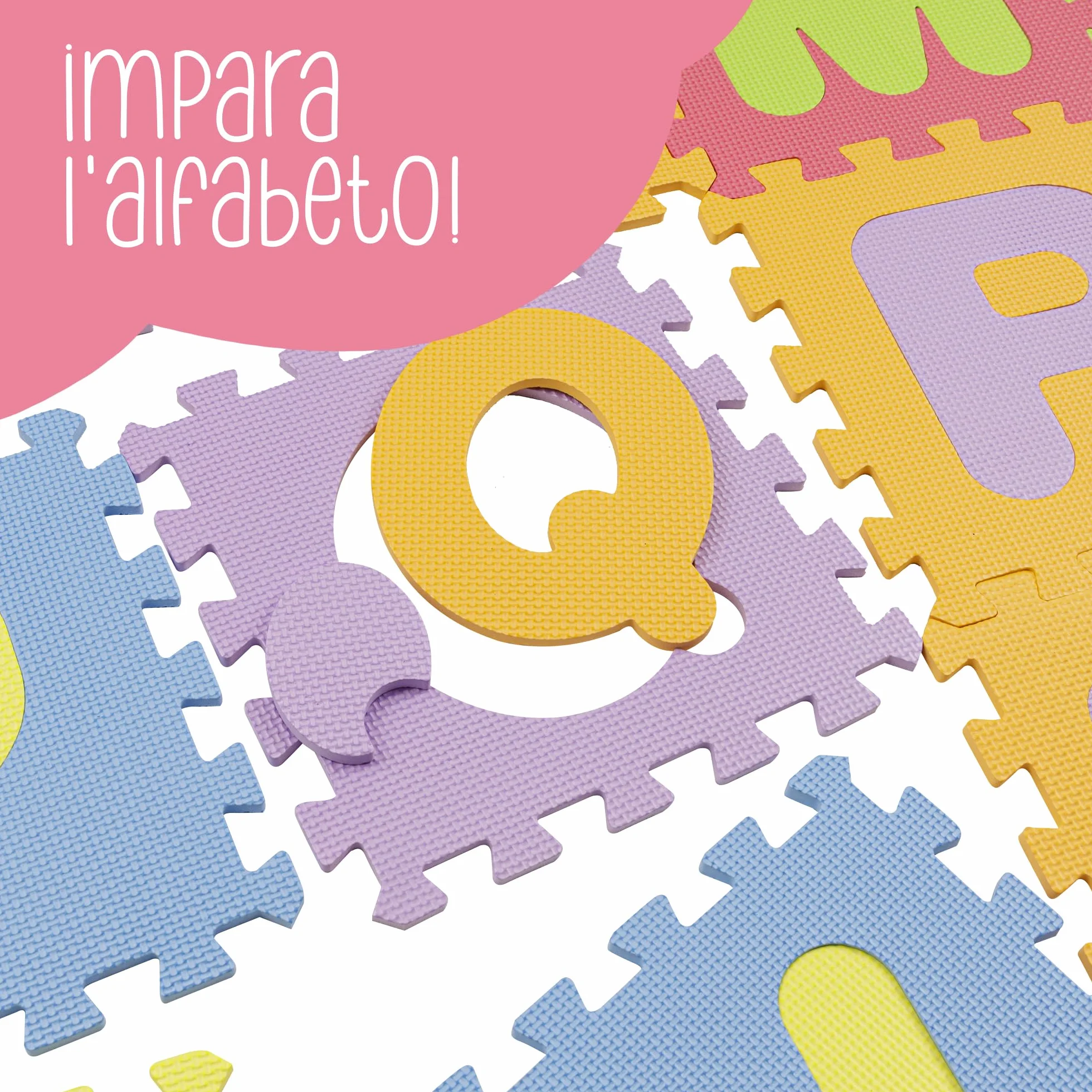 Baroni Toys Alfombra Puzzle Infantil 26 Piezas EVA, Números Desmontable, 30x30 cm