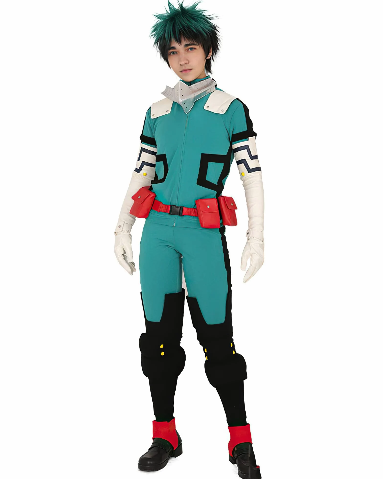 My Hero Academia - Conjunto de disfraz de cosplay Midoriya Izuku para cosplay de dibujos animados para Halloween para niños y adultos