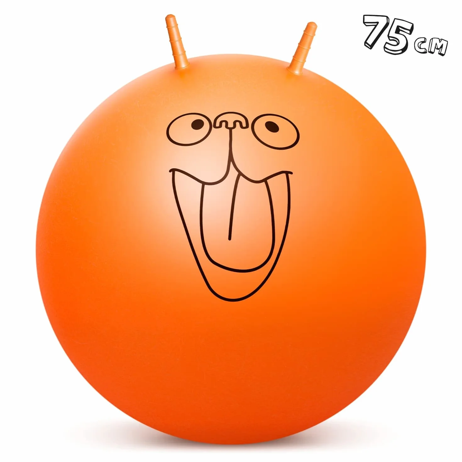 CKB LTD Bola para Saltar, Pelota saltarina Juguetes Jardin Tolva Espacial Gigante Retro Extra Grande 75 cm para Adultos – Inflable Incluye Bomba de pie soporta hasta 100kg – Naranja