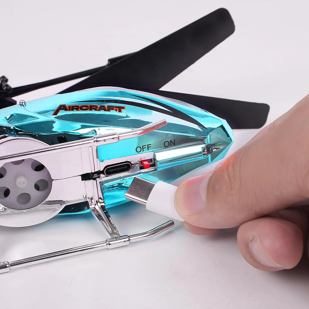 VATOS RC Helicóptero - Helicóptero teledirigido 2.4G con luz LED, Altura Fija, despegue con una Sola tecla, Aviones RC para Interiores Regalos de Fiesta Ideales para niños y niñas