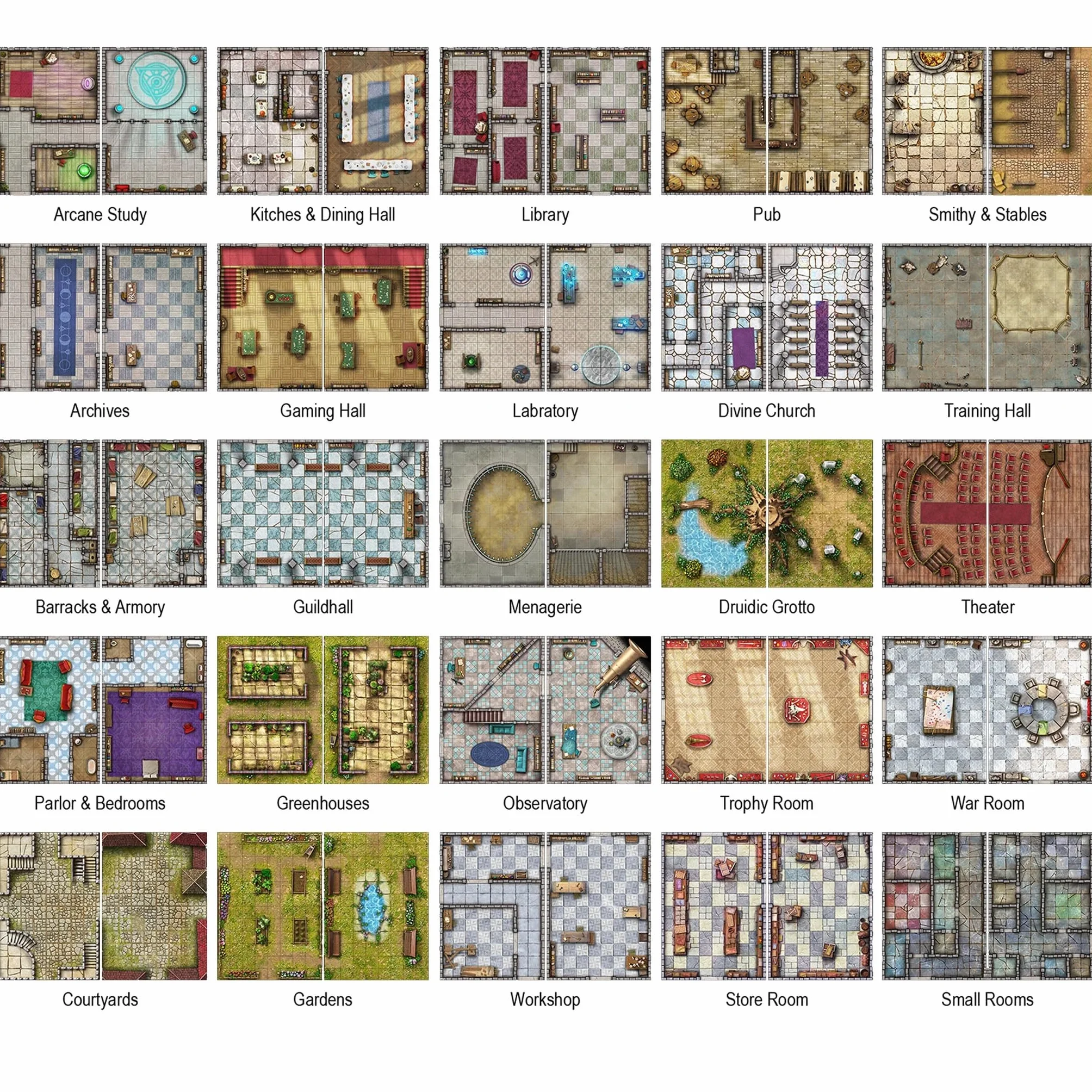 Loke BattleMats | Bastions yStrongholds | para Juego de rol