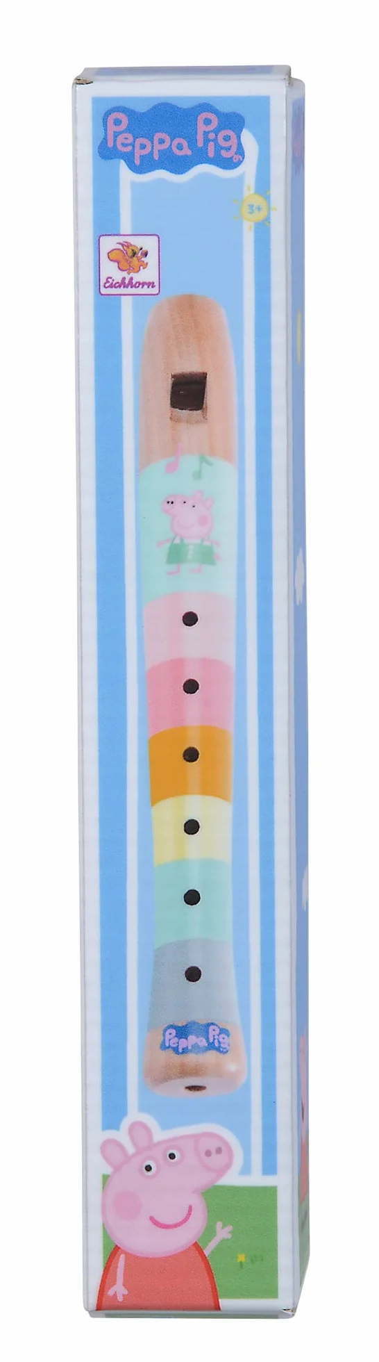 Eichhorn - Flauta de Madera de Peppa Pig de 20 cm de Largo, promueve la percepción auditiva de los niños, Produce Tonos armoniosos, de Madera de Chima, a Partir de 3 años