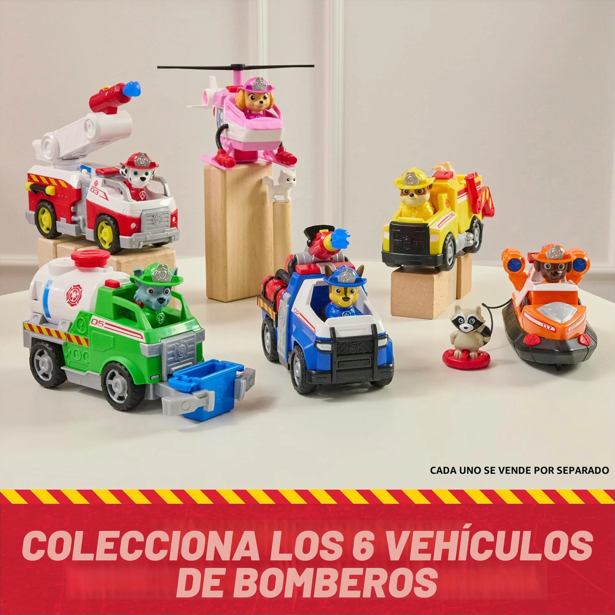 Paw Patrol Patrulla Canina Vehículo Figura Chase Fire Rescue Mission Bomberos Coche Juguete Infantil 3 Años