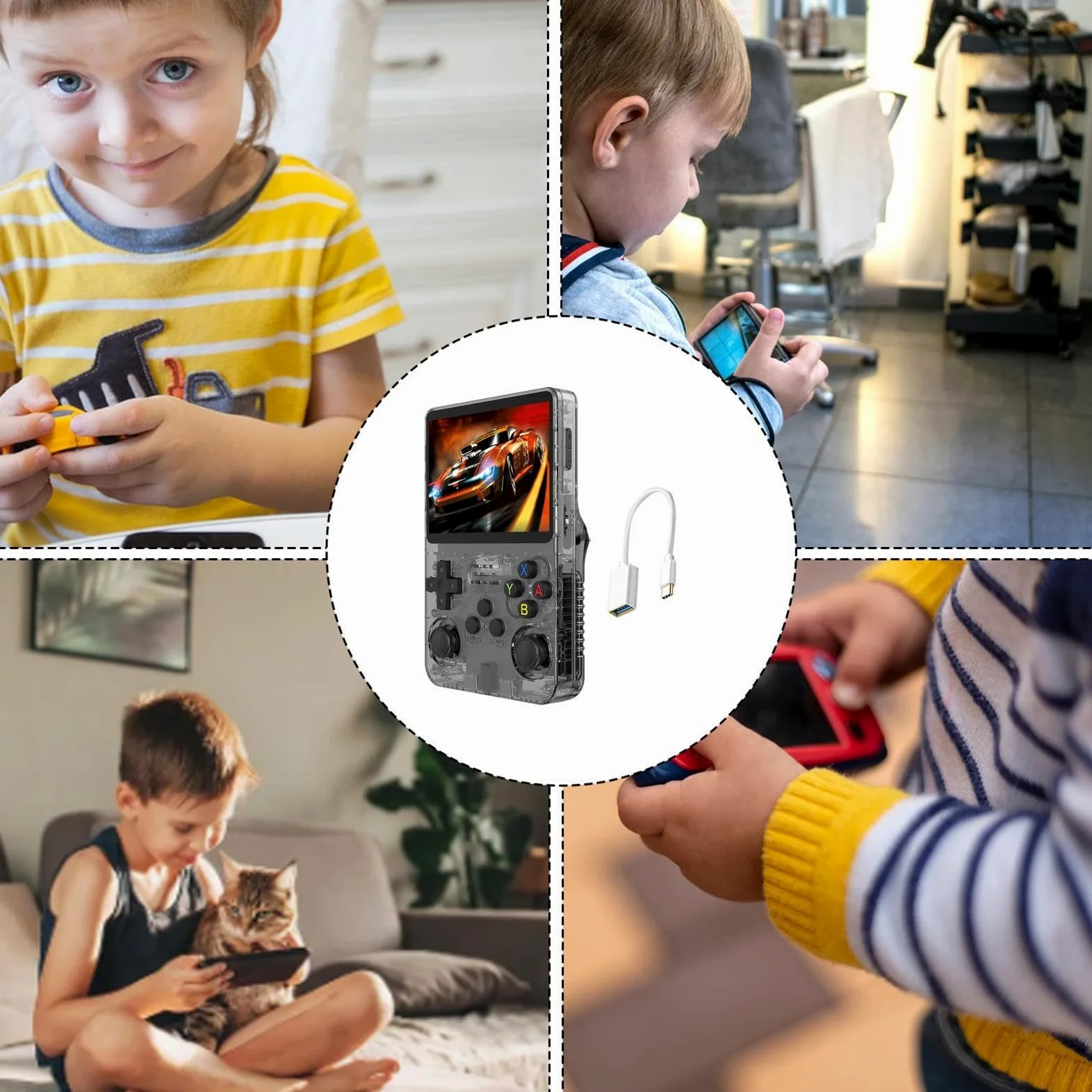 Retro Game Handheld - Jugador de Juego Retro Recargable | Consola de | Videojuegos, Juegos Retro clásicos para cumpleaños, día del Padre