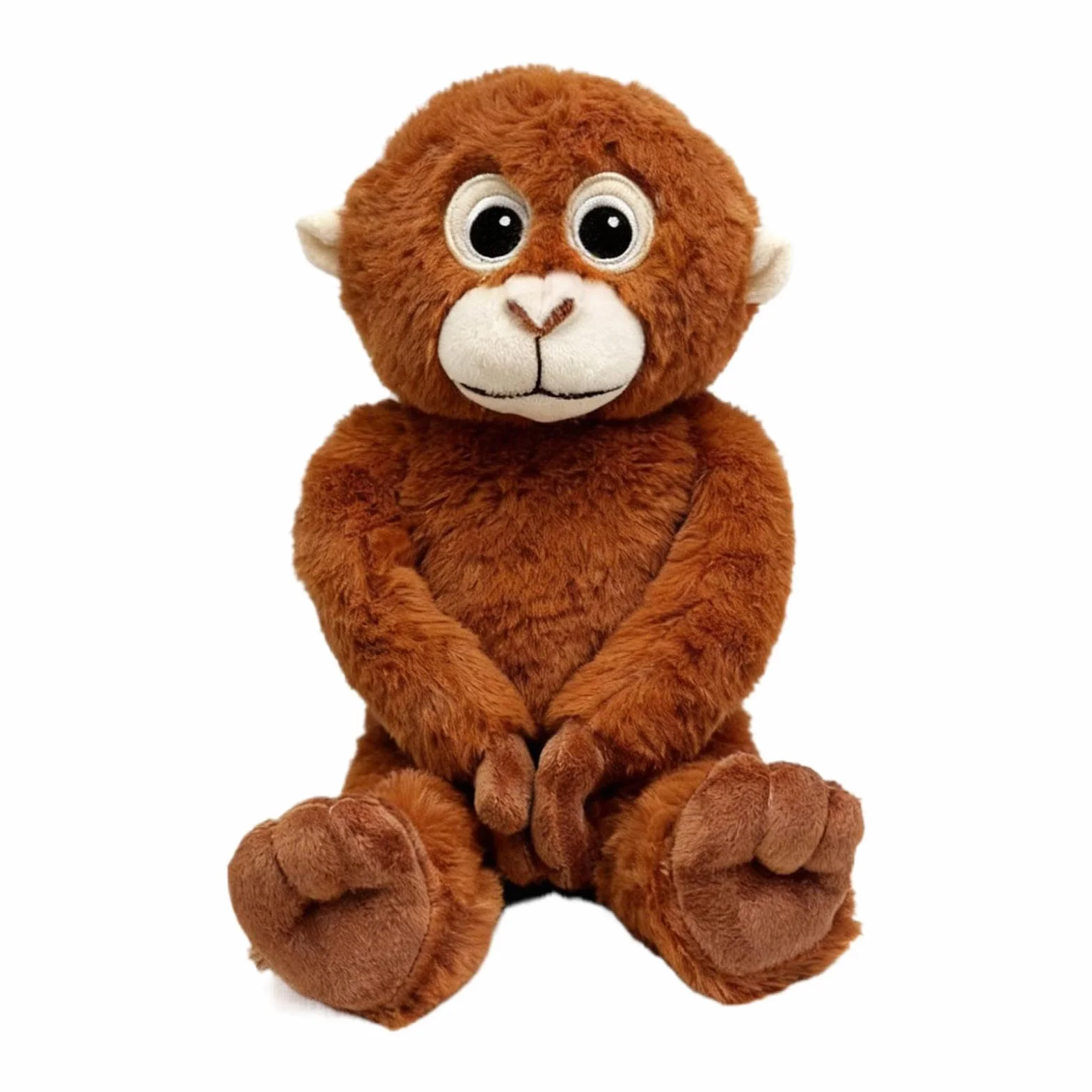 Genérico Mono De Peluche - Diseño Realista con Manos Largas, Muñeco De Peluche De 36cm, 110g De Peso + Marco De 14.2 Pulgadas, Fibra Sintética Suave Premium - para Salones & Día del Niño