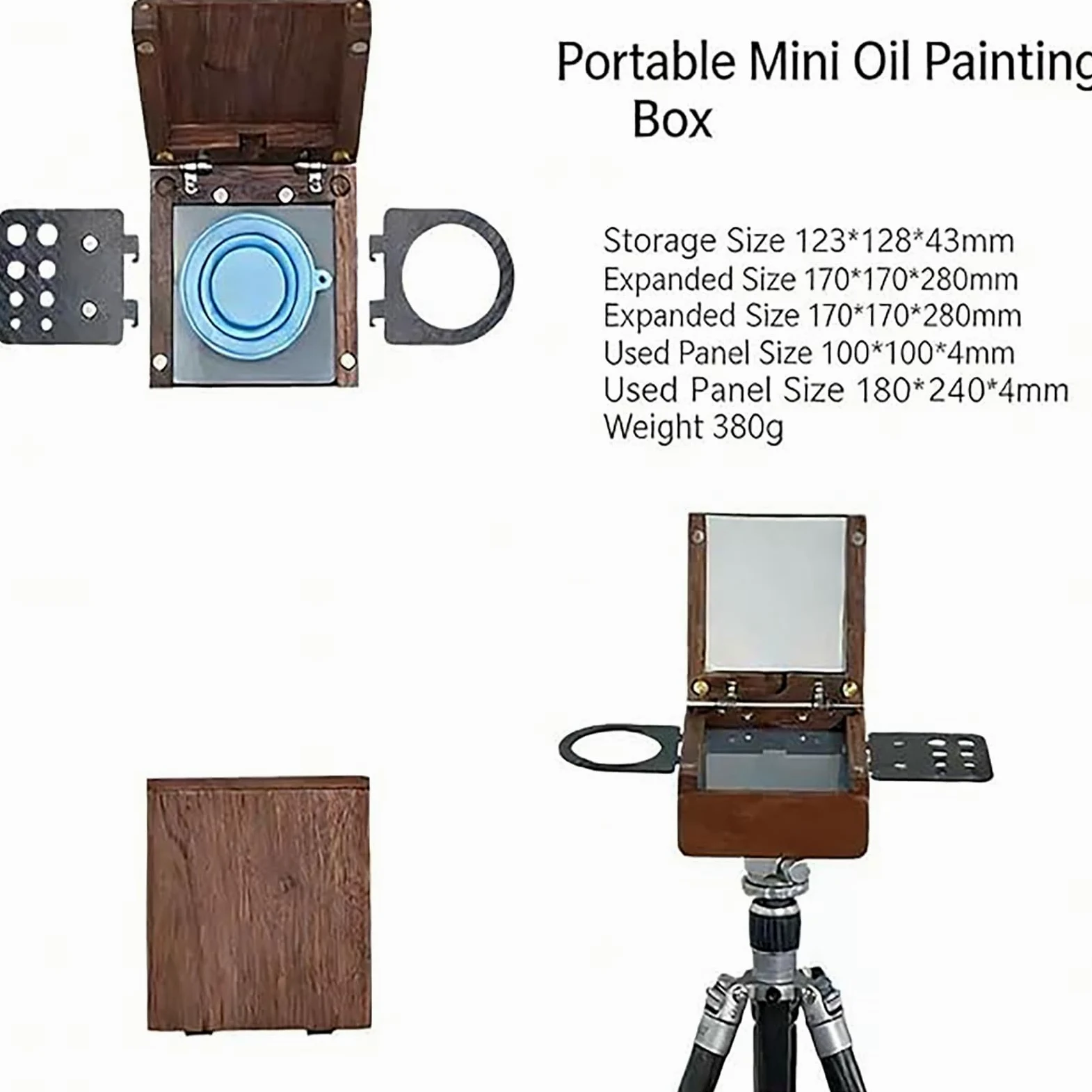 Caballete de aire plegable portátil con configuración rápida, compartimento de almacenamiento para bocetos, acuarela, pintura al óleo, artistas, estudiantes