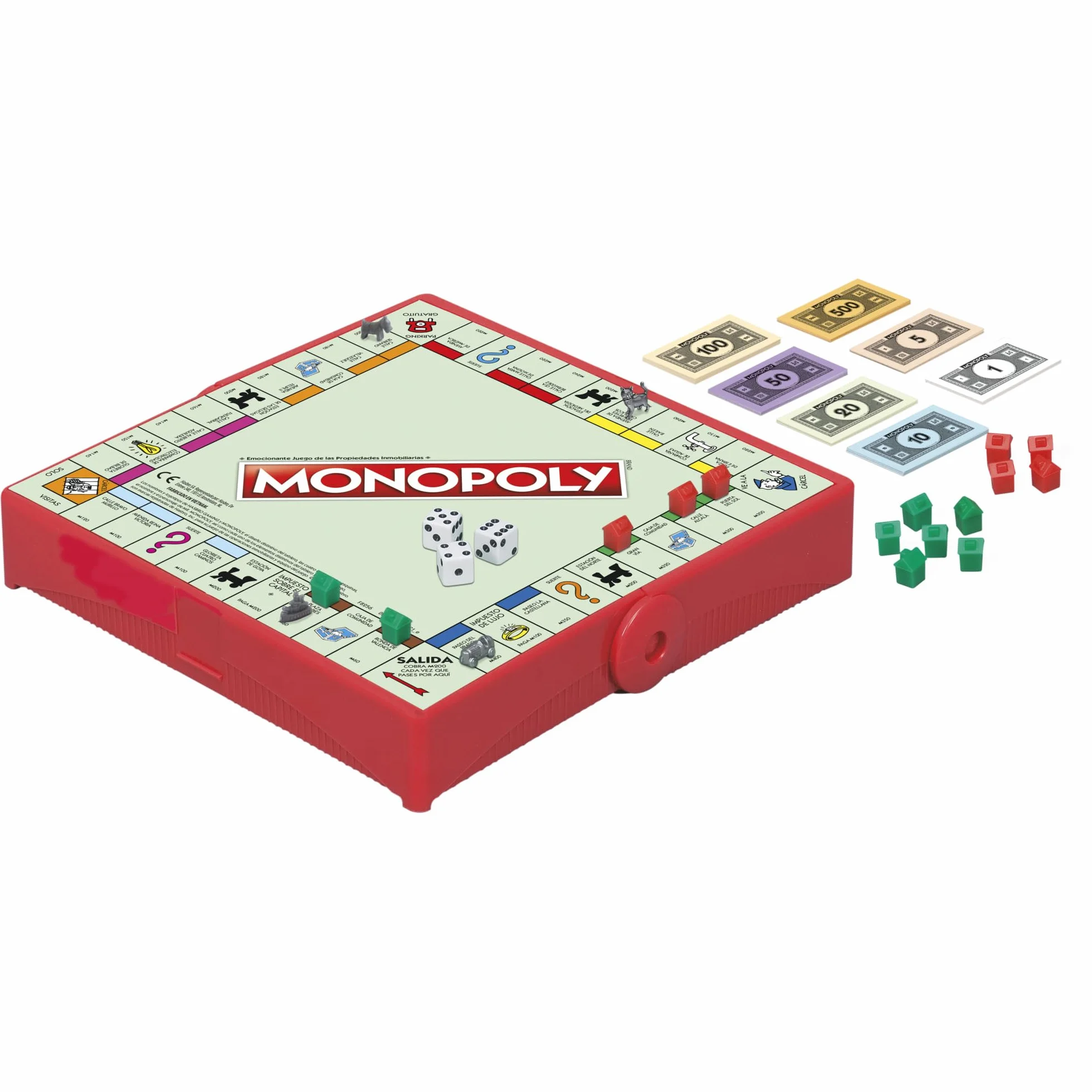 Hasbro Gaming Monopoly Grab and Go Juego de Mesa Portátil 2-4 Jugadores 8+ Años Estrategia