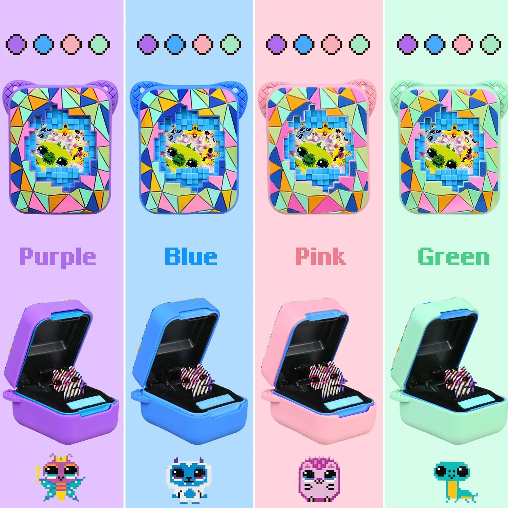 BOVKE Funda de Silicona para Bitzee Magicals con 20 Personajes, Protectora Mascota Digital, Rosa