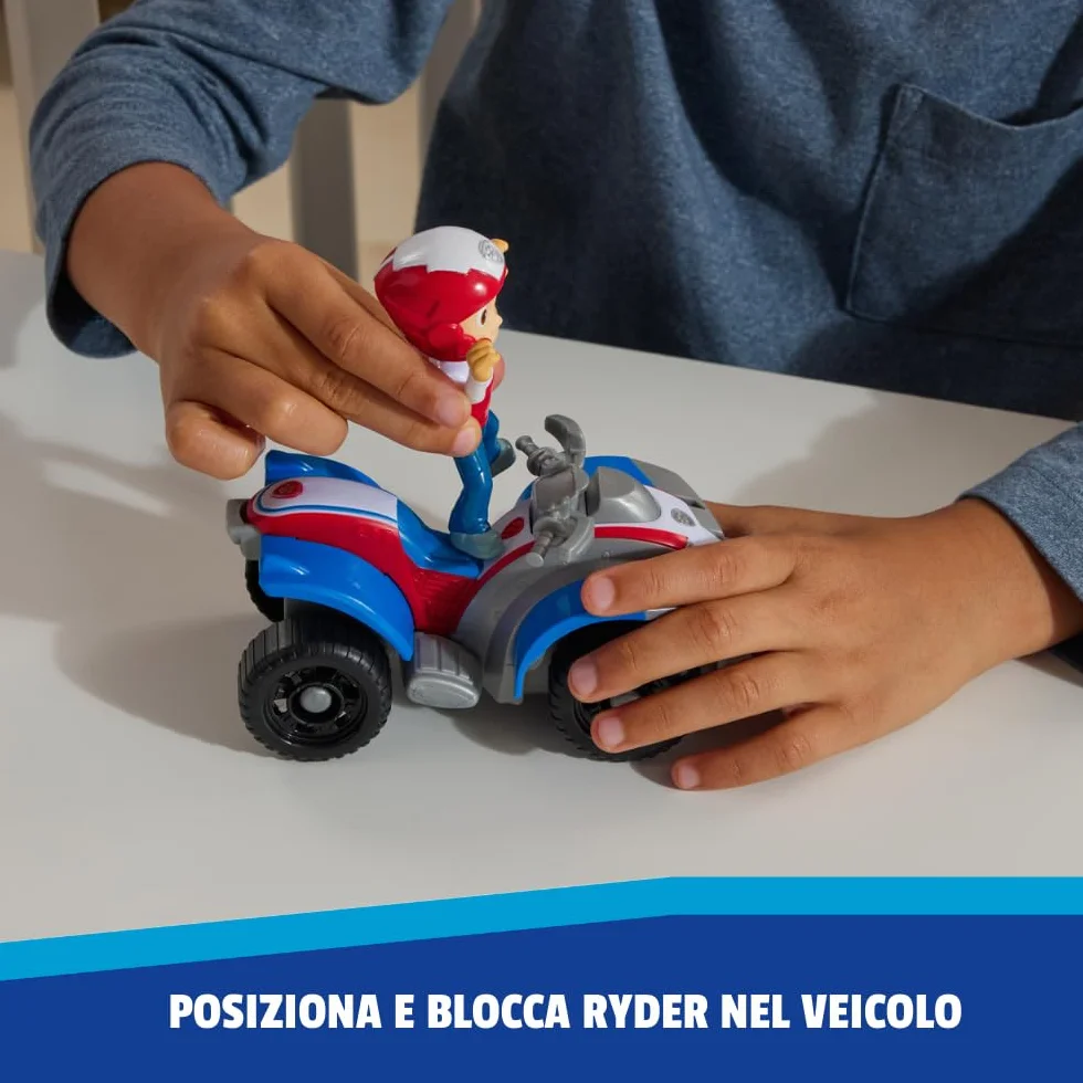 Paw Patrol Patrulla Canina - Moto Juguete Quad de Rescate Y Figura Ryder Juguetes Niños 3 Años + - Regalo Niños 3 Años - Patrulla Canina Juguetes