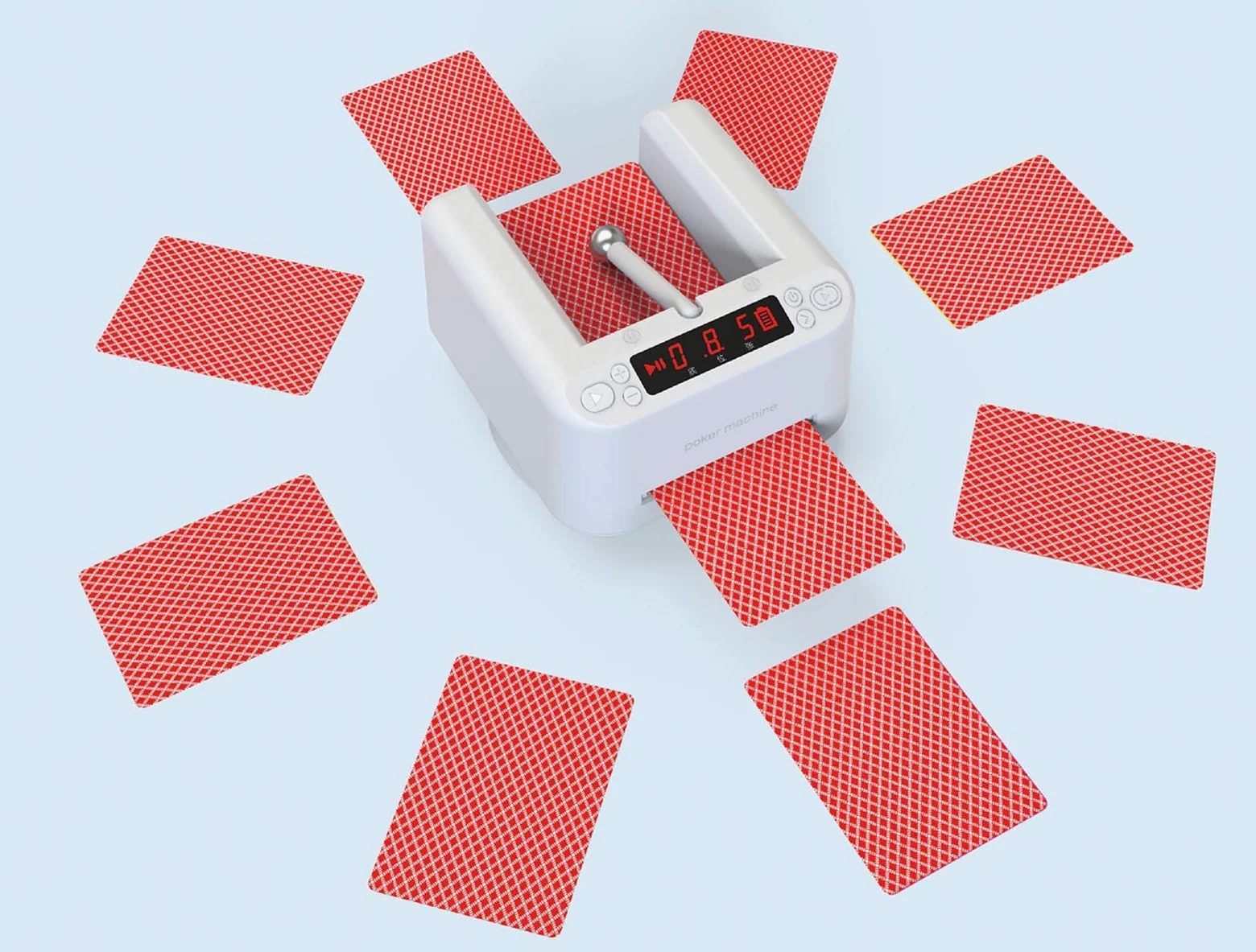 Máquina automática de distribuidor de cartas, barajador de póquer giratorio de 360° para 2-8 jugadores, máquina eléctrica de división de cartas