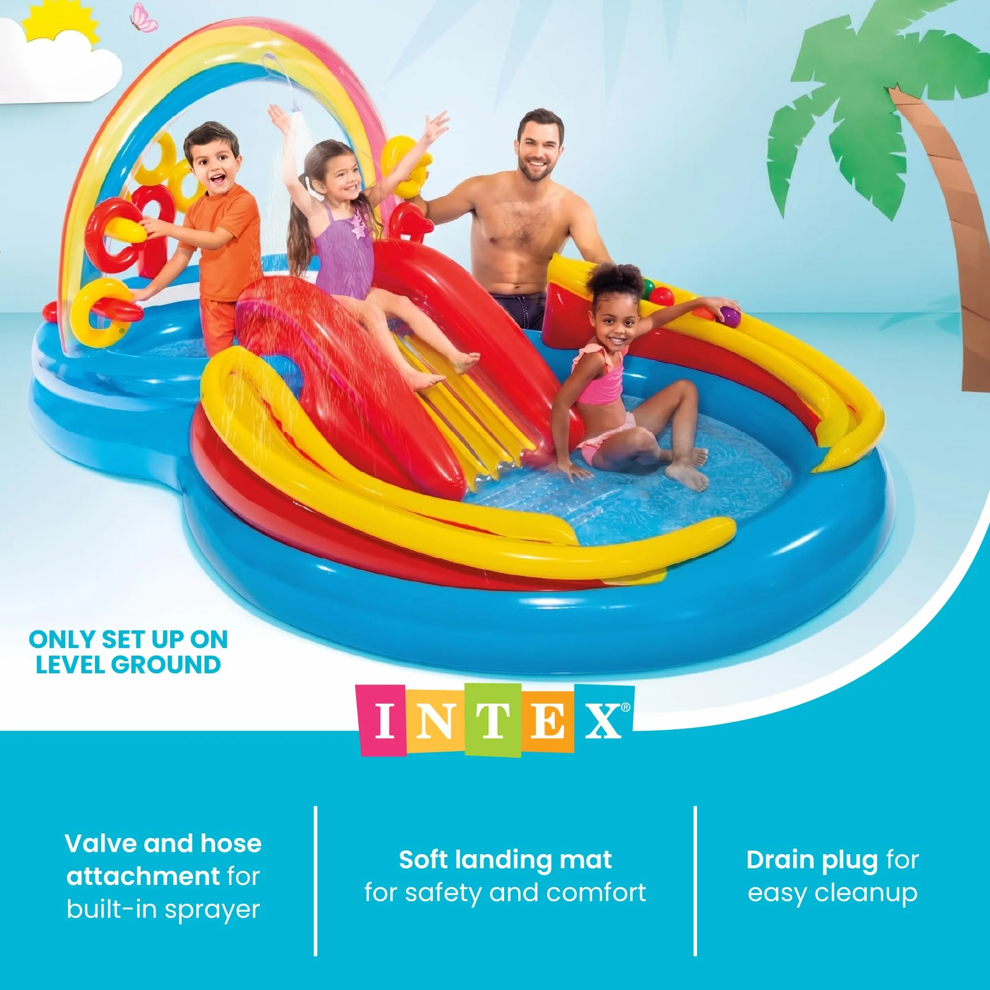 Intex Rainbow Ring Play Centre, de 3 a 7 años